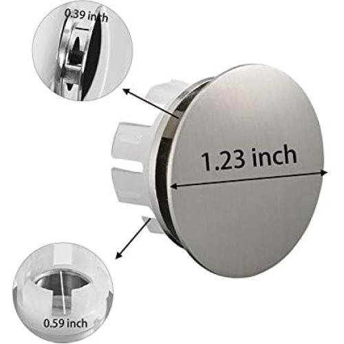 Cubierta de Desbordamiento para Lavabo Greenspring Niquelado 2 Pcs