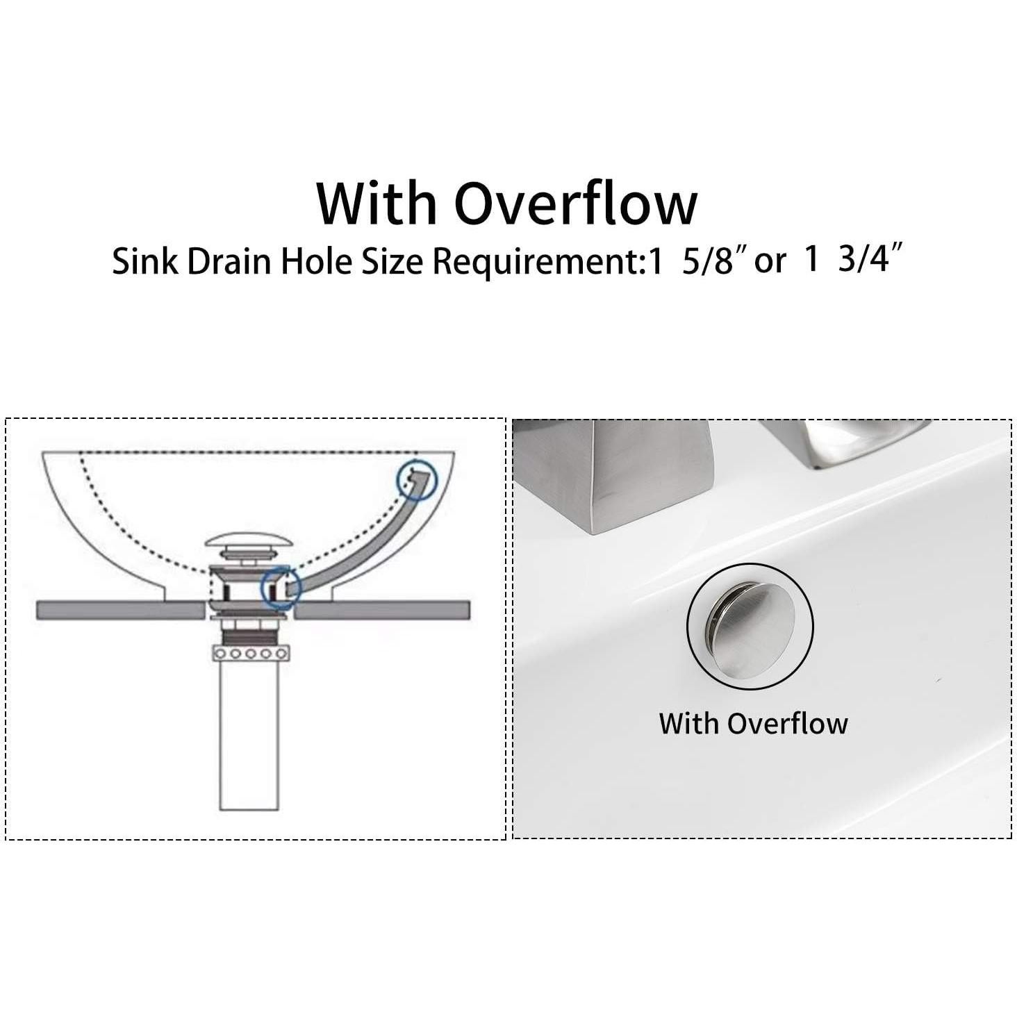 Cubierta de Desbordamiento para Lavabo Greenspring Niquelado 2 Pcs