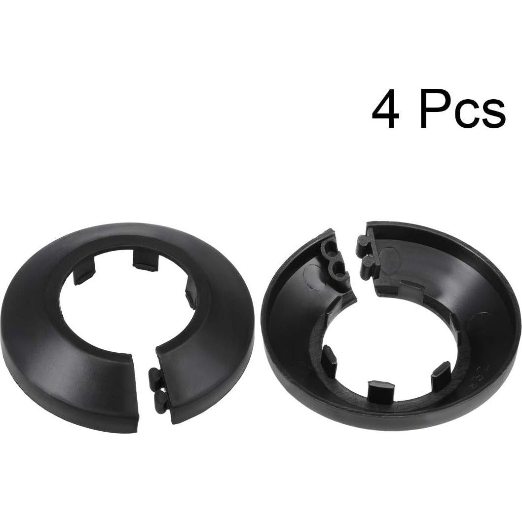 Cubierta Decorativa de Tubería uxcell 32mm Plástico Negro 8pcs