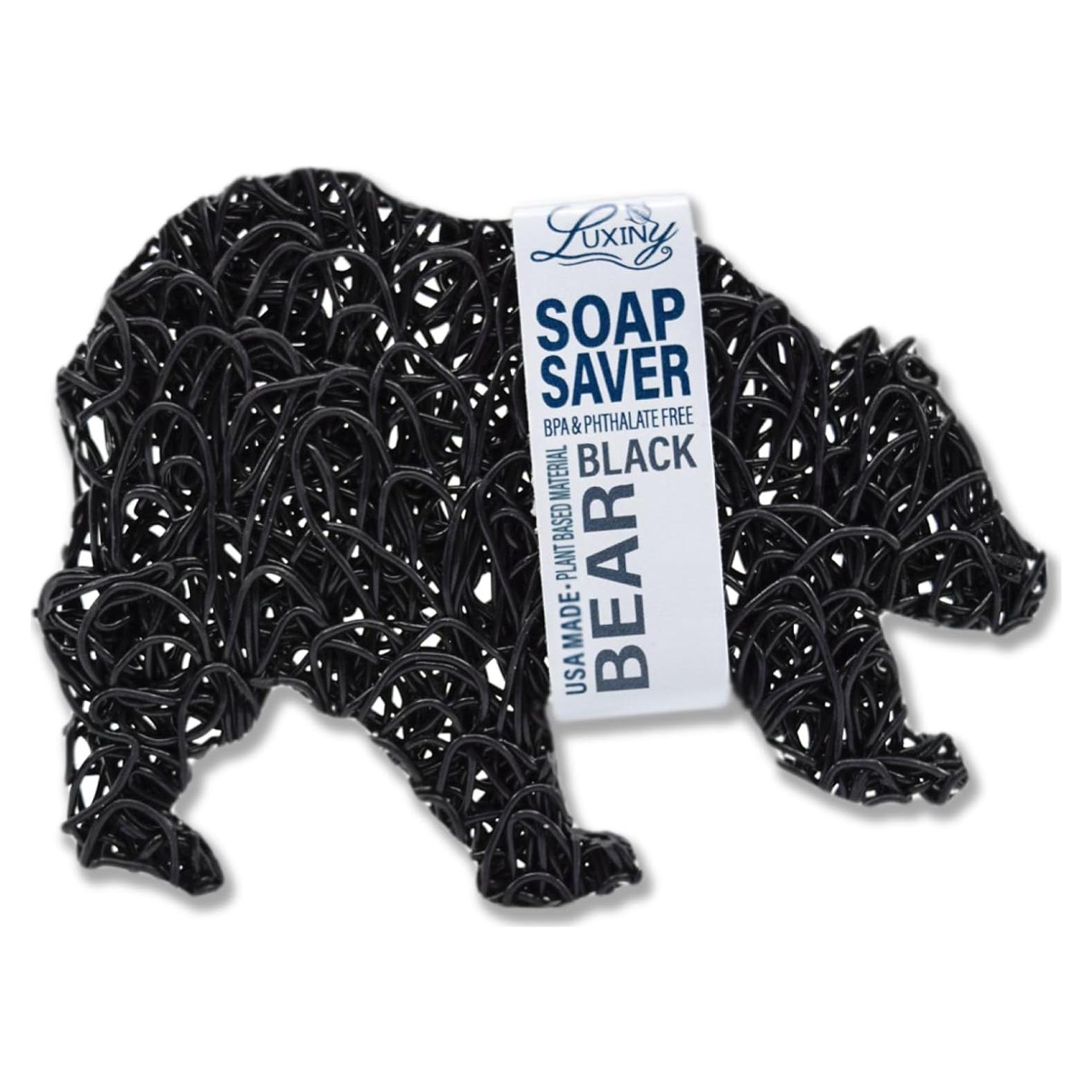 Elevador de Jabón Luxiny Oso Negro - Soporte Ducha 10.8x8.6cm