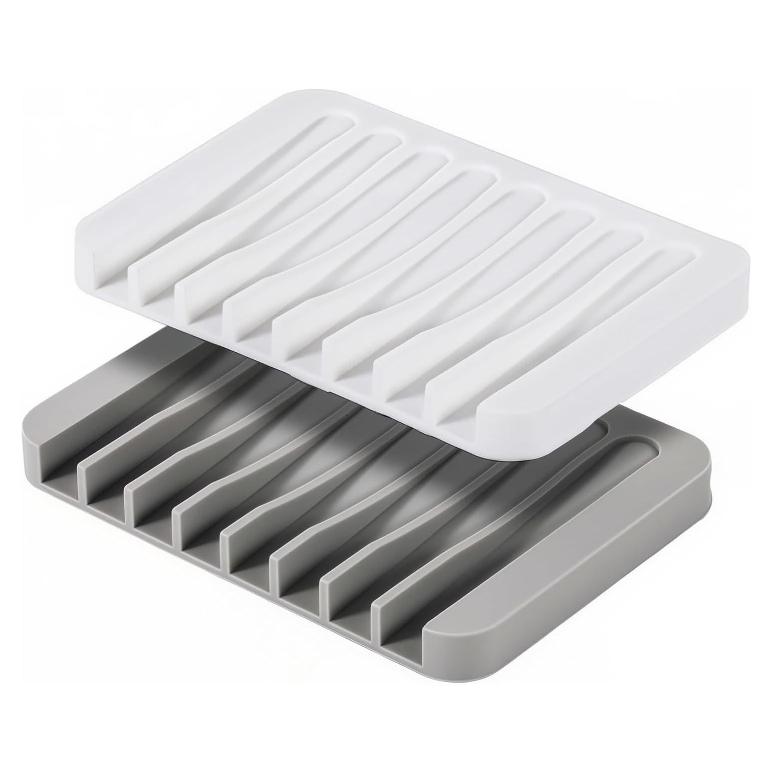 Juego de 2 Platos de Jabón Autodrenantes Eduftis - Silicona