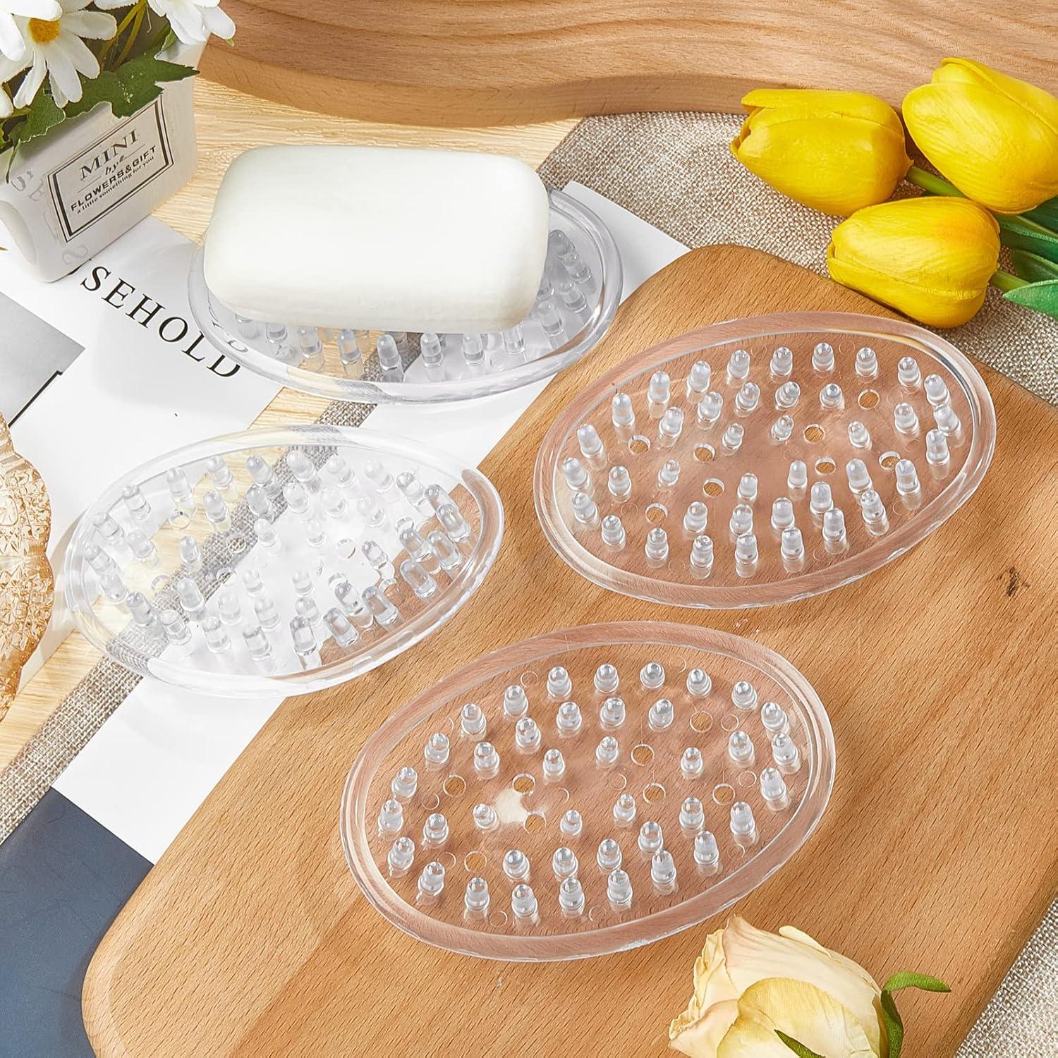 Soporte de Jabón de Plástico Transparente Yoande - 2 Pcs