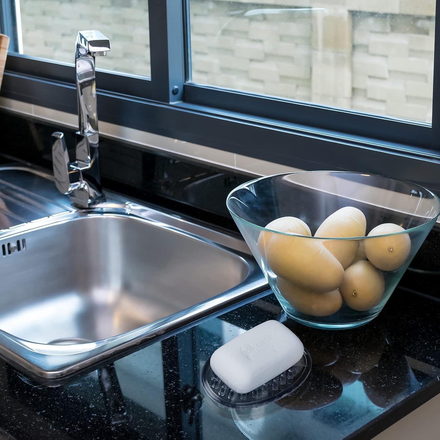 Soporte de Jabón de Plástico Transparente Yoande - 2 Pcs