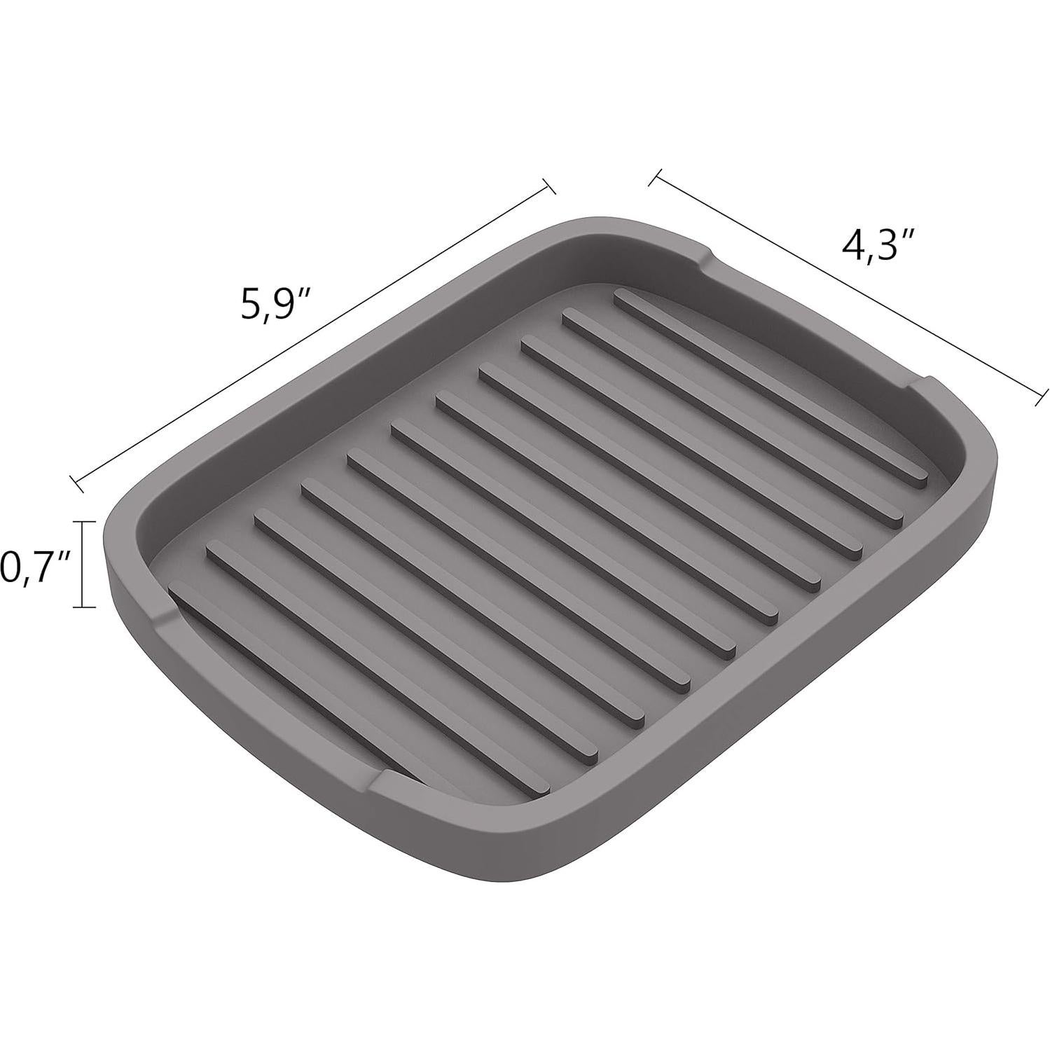 Soporte de Esponja de Silicona ZAPPOWARE Gris 15x11 cm