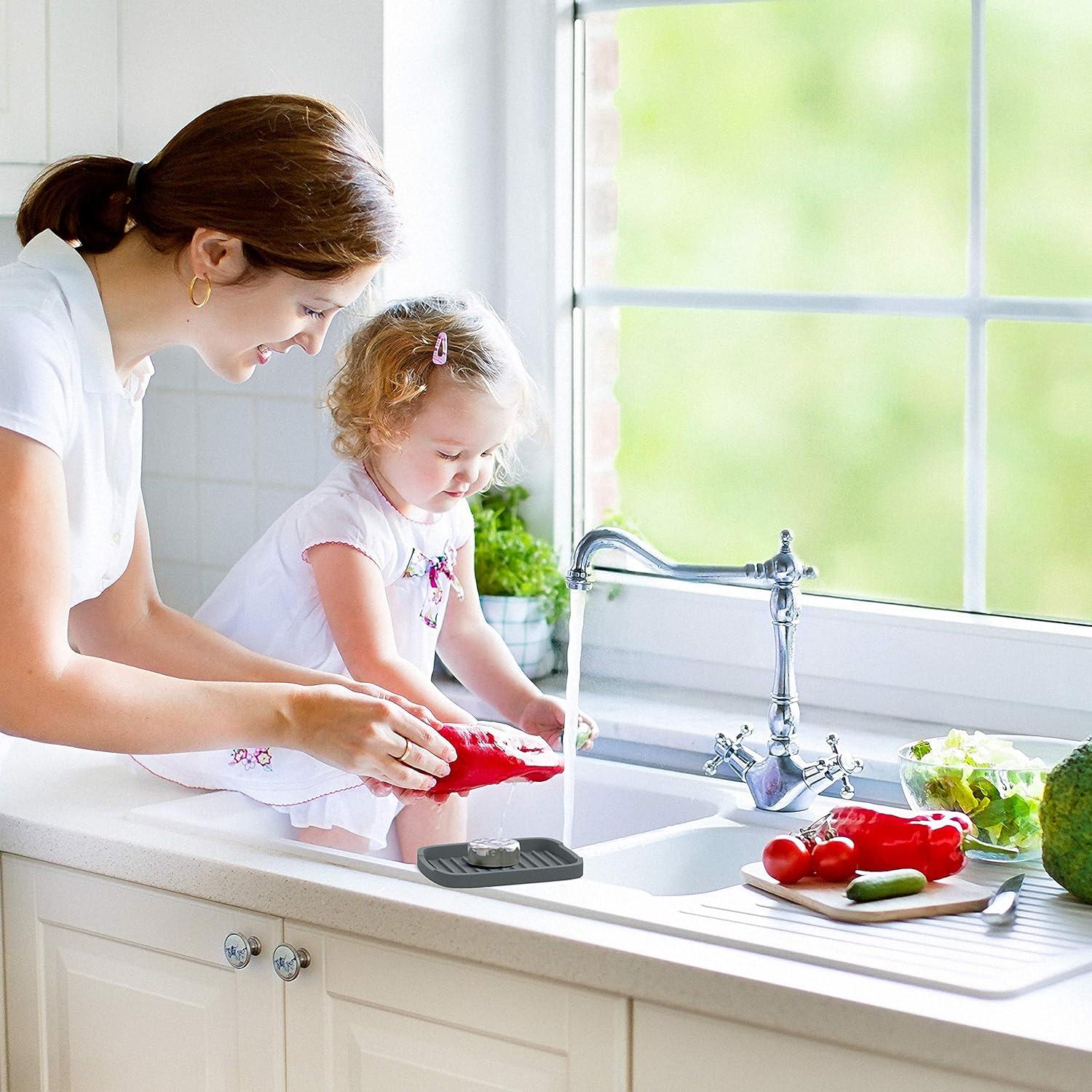 Soporte de Esponja de Silicona ZAPPOWARE Gris 15x11 cm