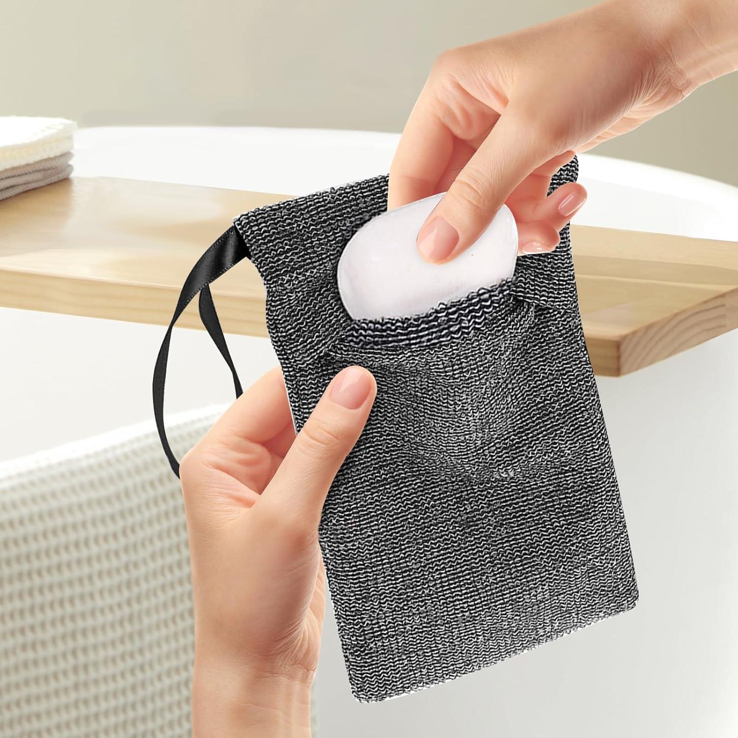 Set 5 Pcs Bolsa Ahorra Jabón + Almohadillas Exfoliadoras ZAGQIG