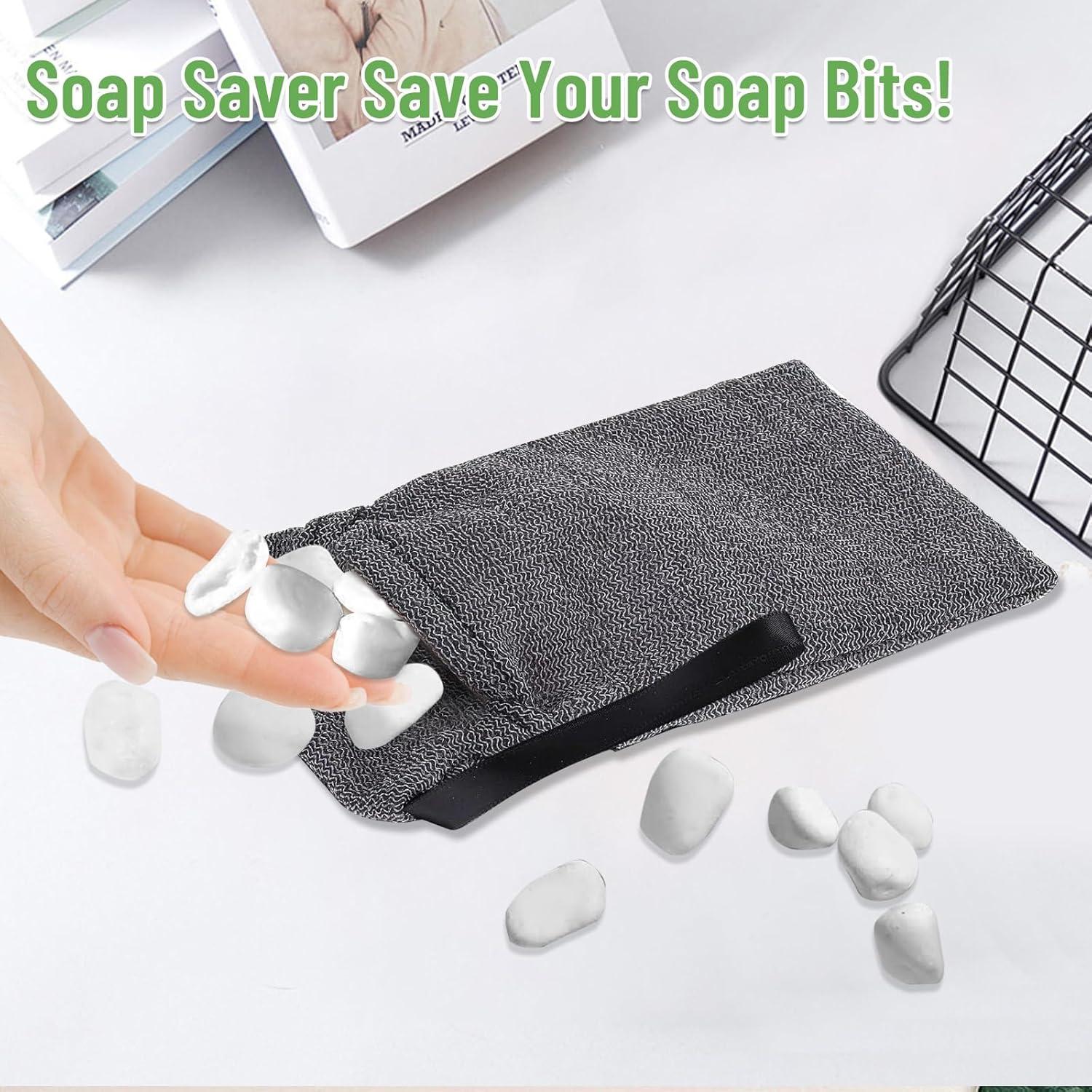 Set 5 Pcs Bolsa Ahorra Jabón + Almohadillas Exfoliadoras ZAGQIG