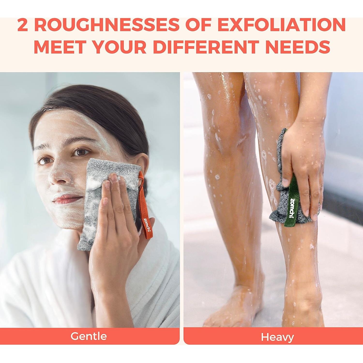 Bolsa de Jabón Exfoliante ZOMCHI Suave y Rugosa 2 Piezas