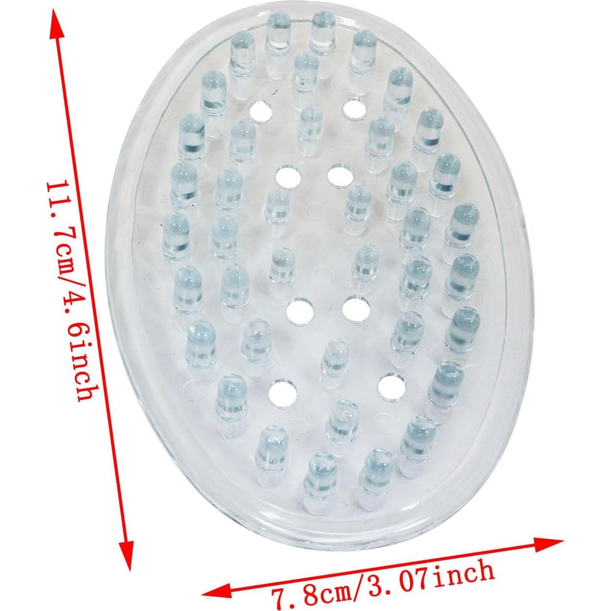 Contenedor de Jabón de Plástico PVC Transparente - 2 Piezas