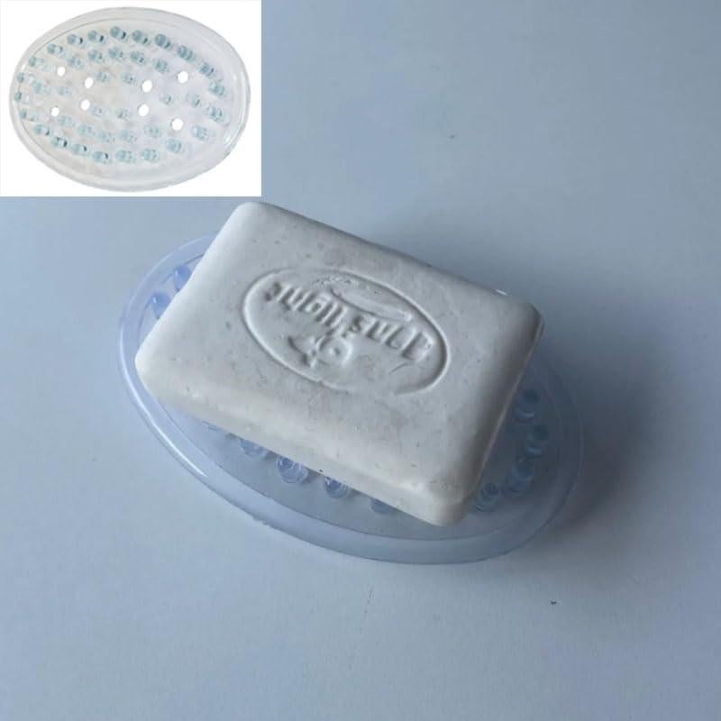 Contenedor de Jabón de Plástico PVC Transparente - 2 Piezas