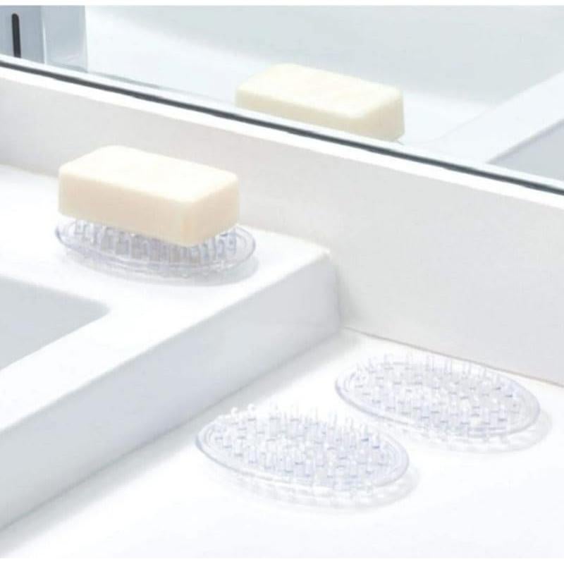 Contenedor de Jabón de Plástico PVC Transparente - 2 Piezas