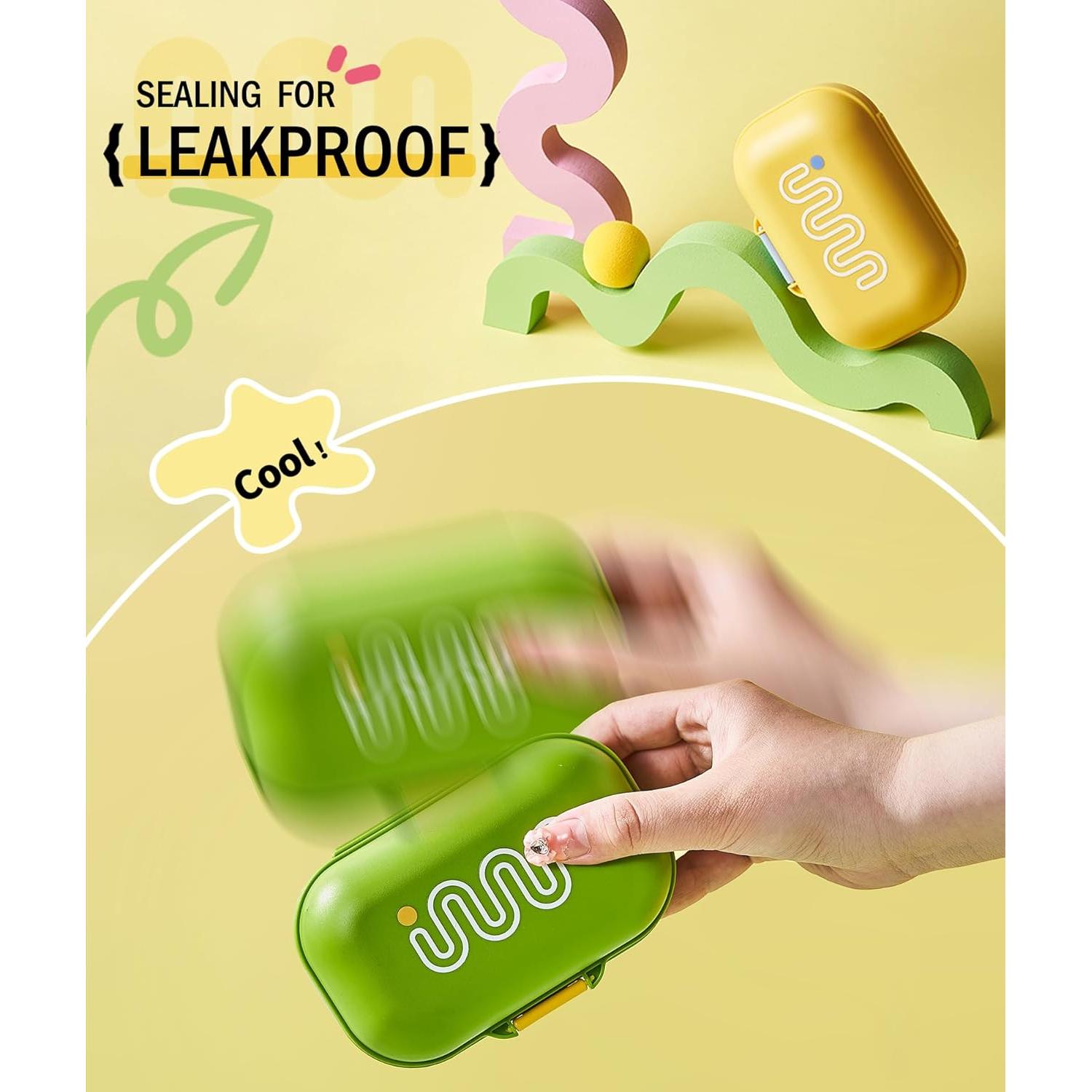 Estuche de Jabón de Viaje PEISAINOX Verde a Prueba de Fugas