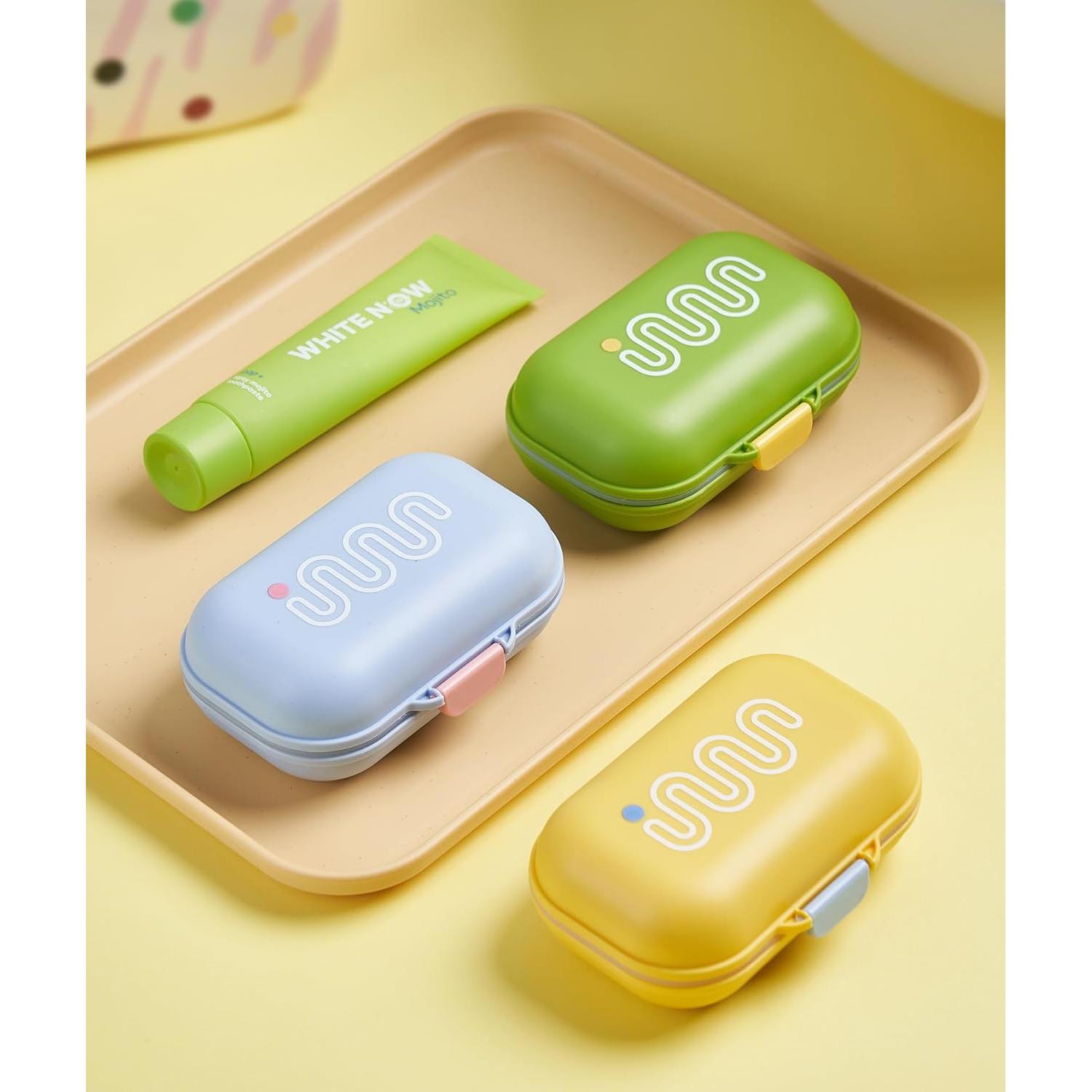 Estuche de Jabón de Viaje PEISAINOX Verde a Prueba de Fugas