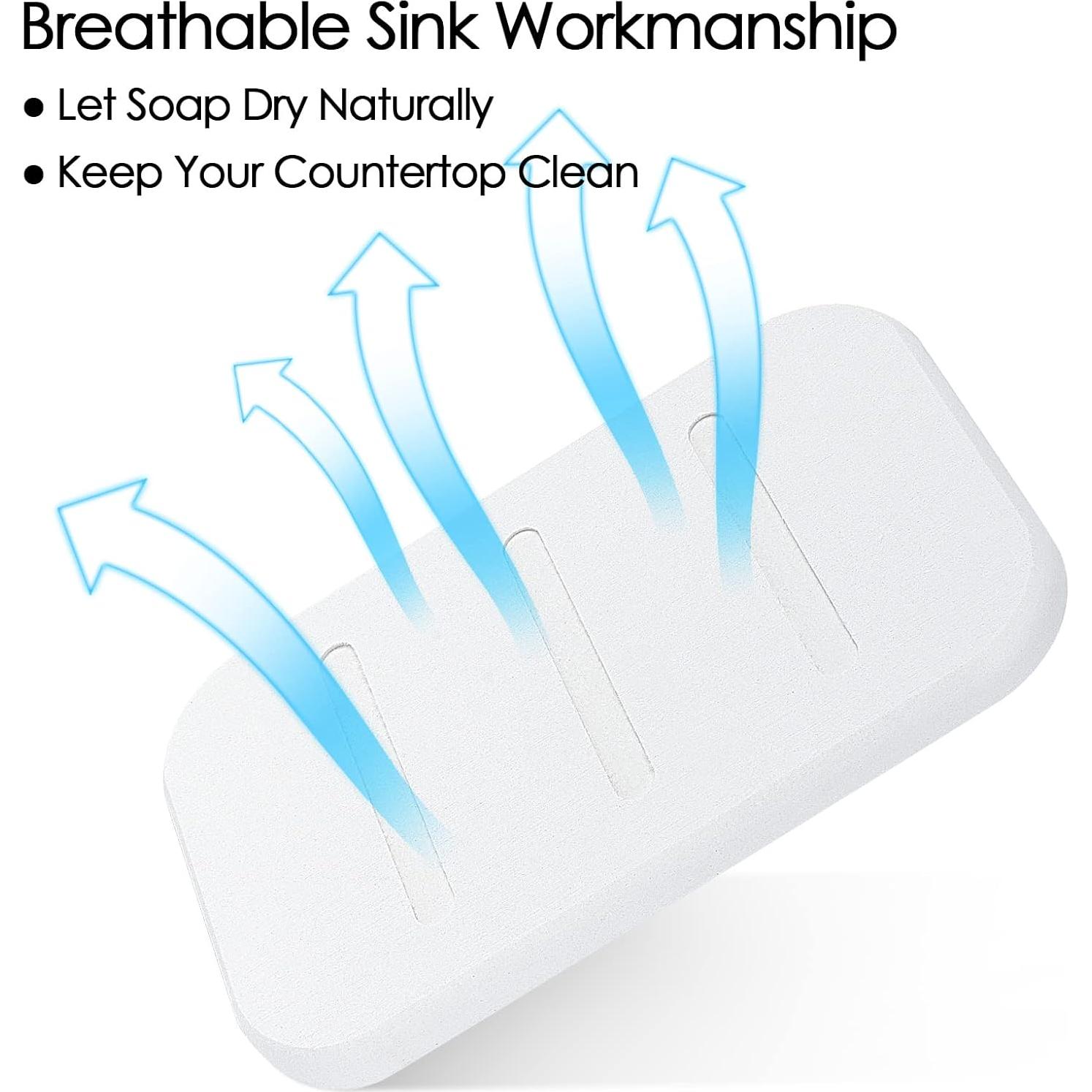 Paquete de 2 Platos de Jabón Diatomeas Adorila - Blanco