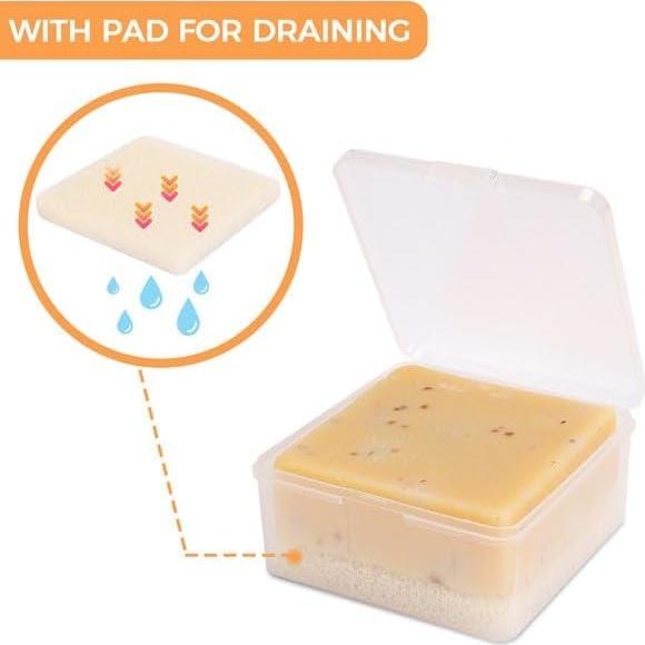 Caja de Jabón de Viaje Luhaomisky Cuadrada Transparente 9g