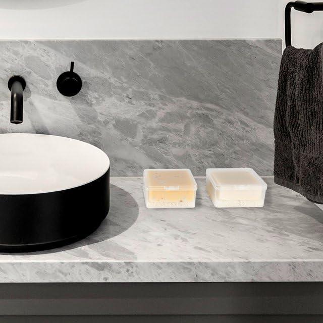 Caja de Jabón de Viaje Luhaomisky Cuadrada Transparente 9g