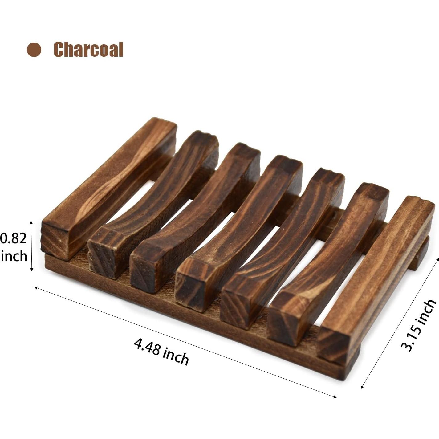 Soporte para Jabón de Madera Natural MODENGKONGJIAN 2 Pcs
