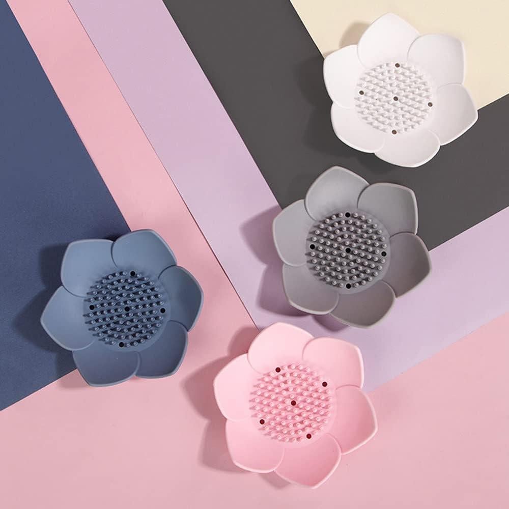 Soporte para Jabón de Silicona Leuapl - 4 Colores, Drenaje