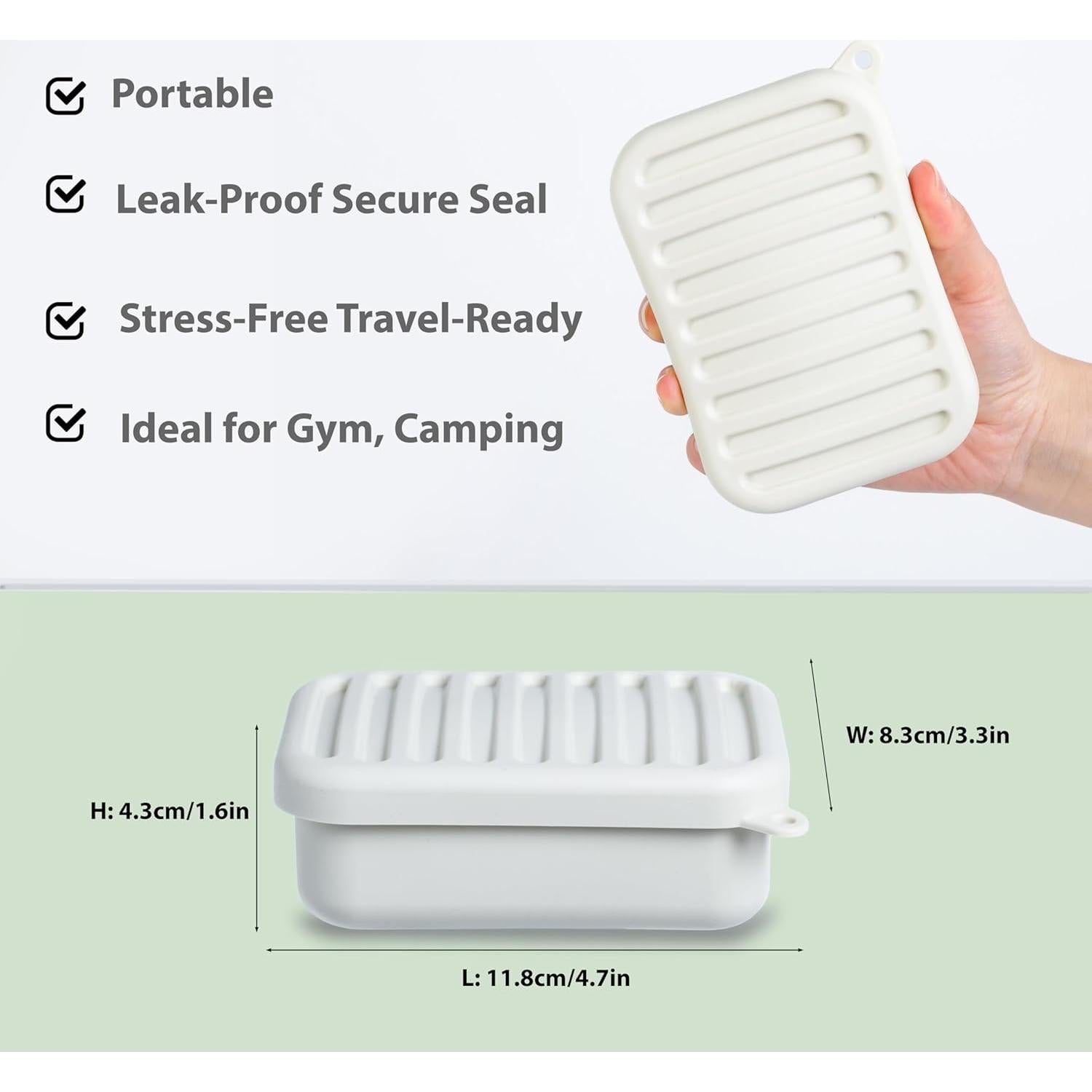 Estuche de Jabón de Viaje MtBoi Silicona a Prueba de Fugas