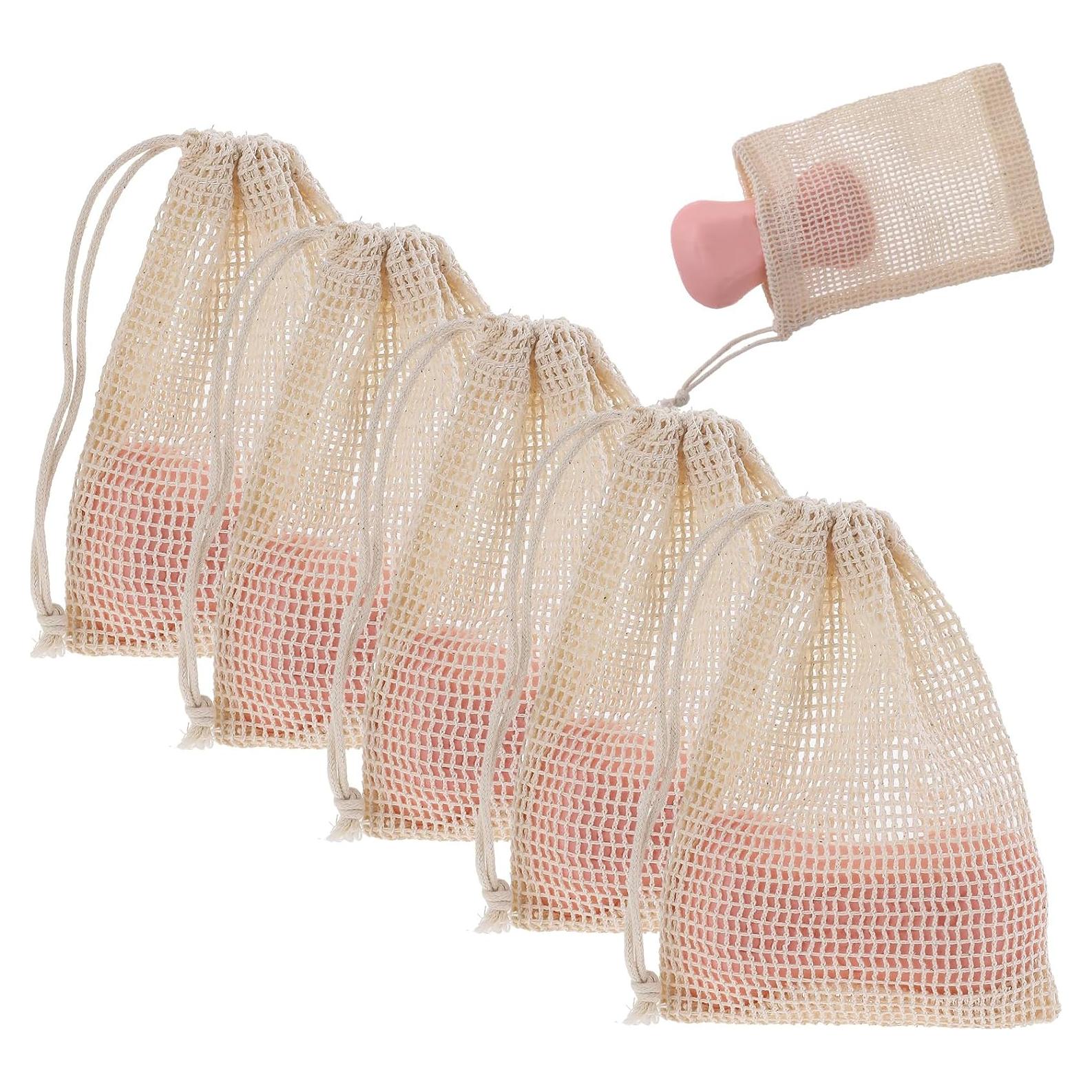 Bolsas de Jabón de Sisal Natural Vin Beauty - Paquete de 5 Unidades