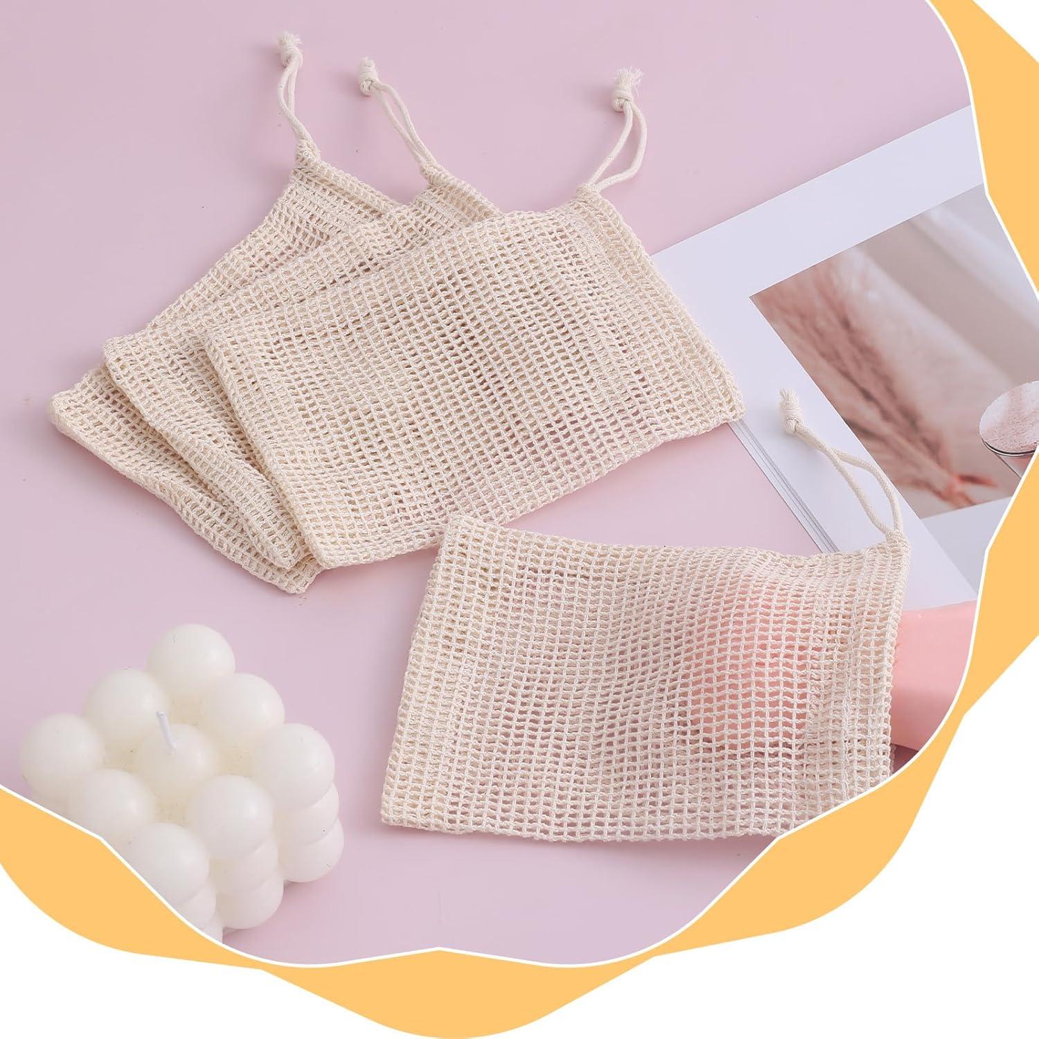 Bolsas de Jabón de Sisal Natural Vin Beauty - Paquete de 5 Unidades