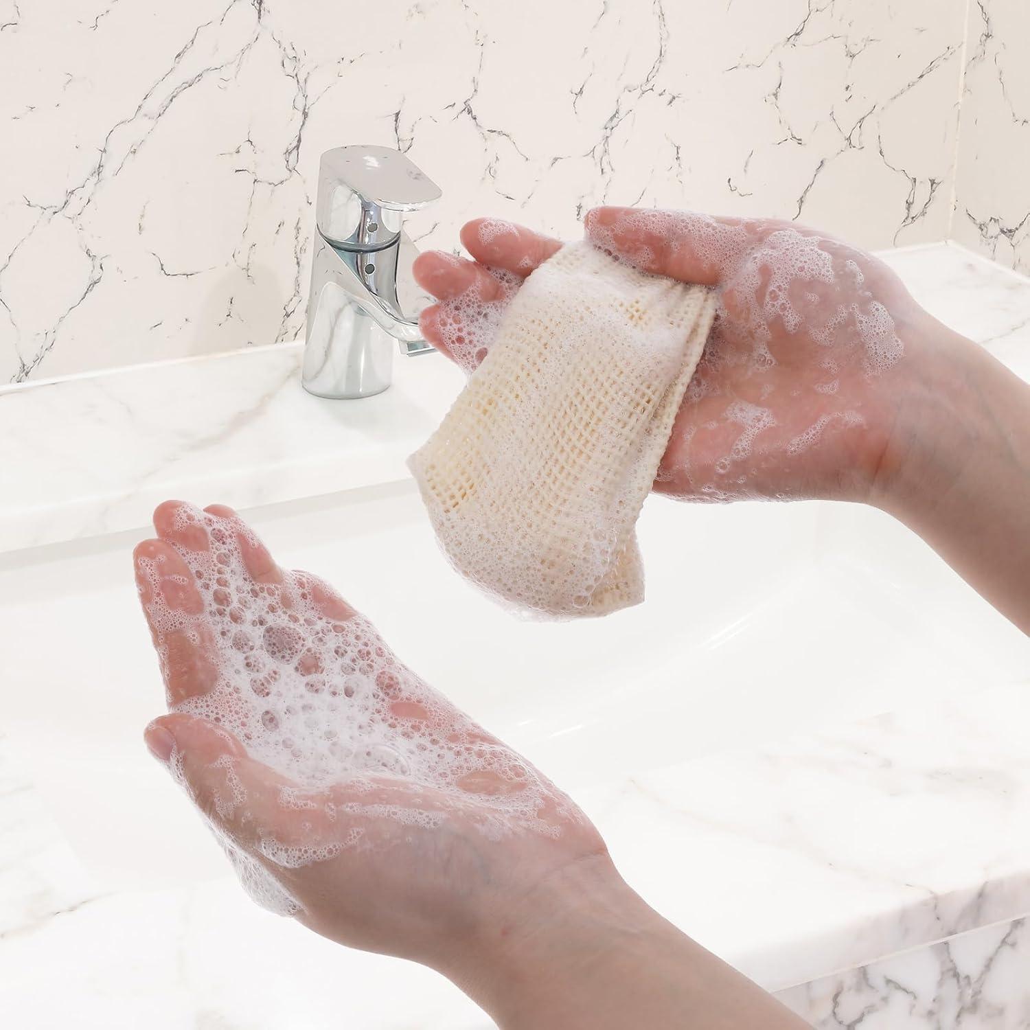 Bolsas de Jabón de Sisal Natural Vin Beauty - Paquete de 5 Unidades