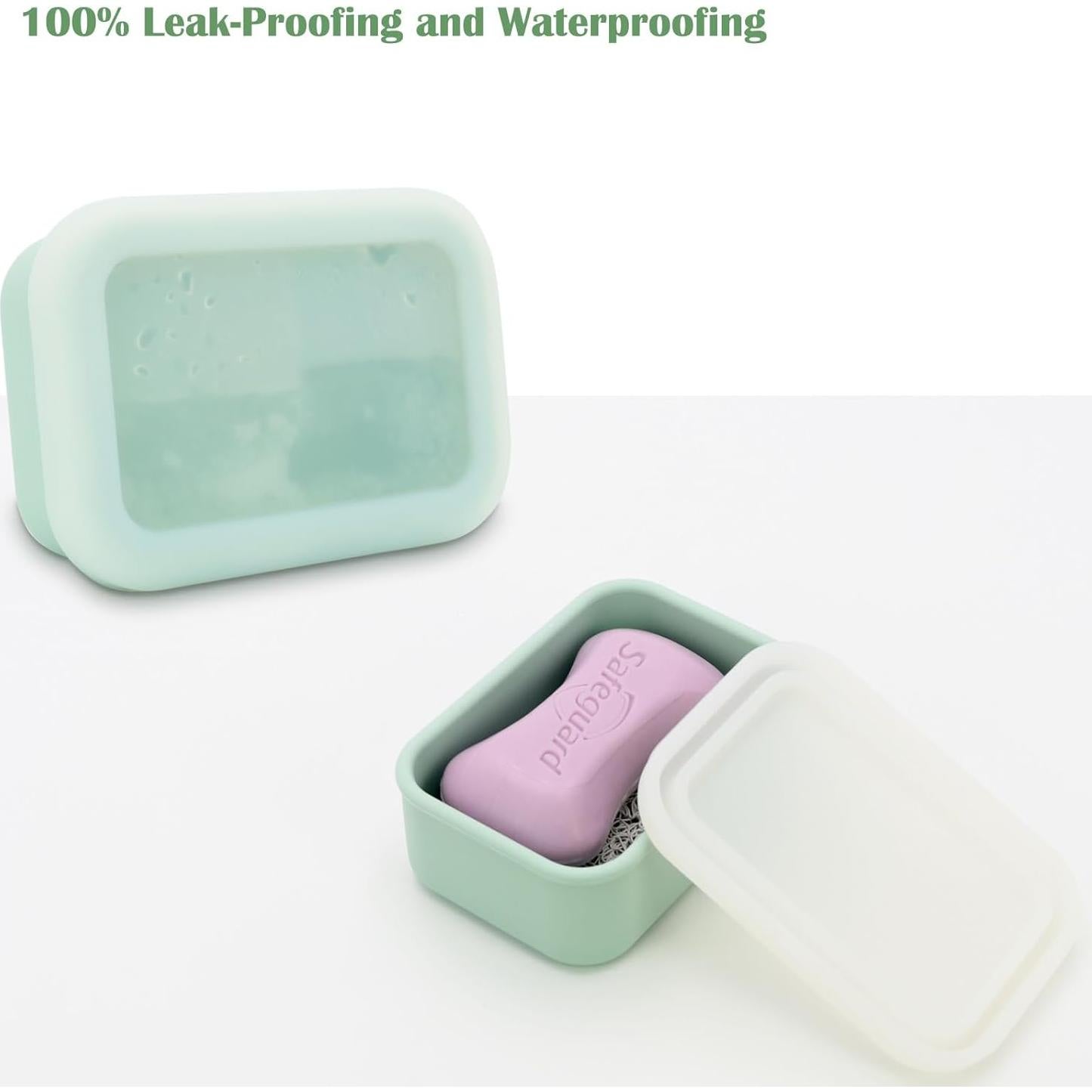 Estuche de Jabón Olamar Portátil Verde Pequeño a Prueba de Fugas