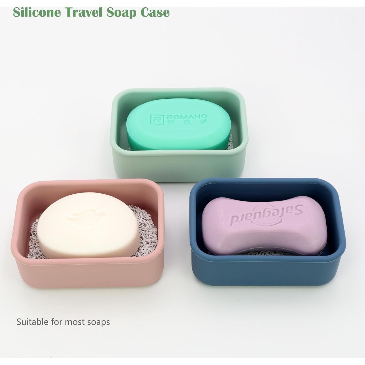 Estuche de Jabón Olamar Portátil Verde Pequeño a Prueba de Fugas