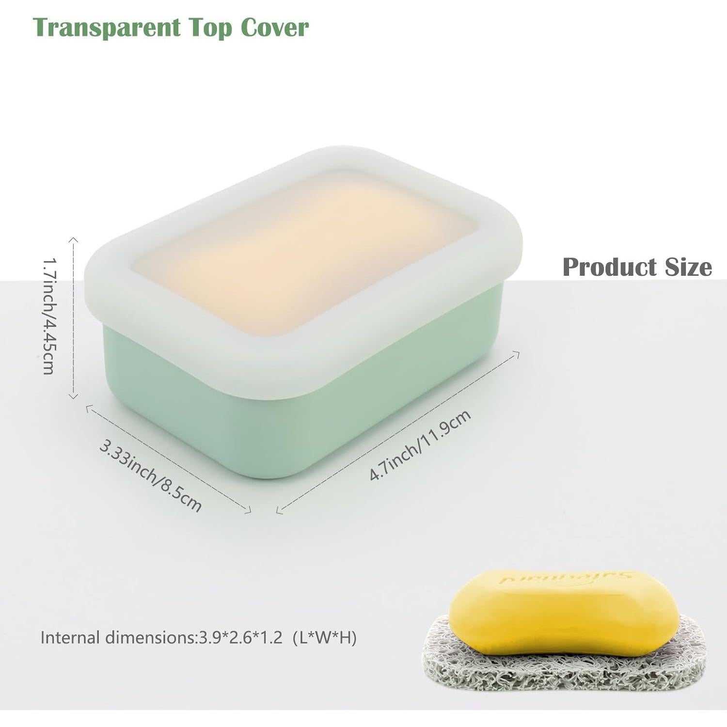 Estuche de Jabón Olamar Portátil Verde Pequeño a Prueba de Fugas