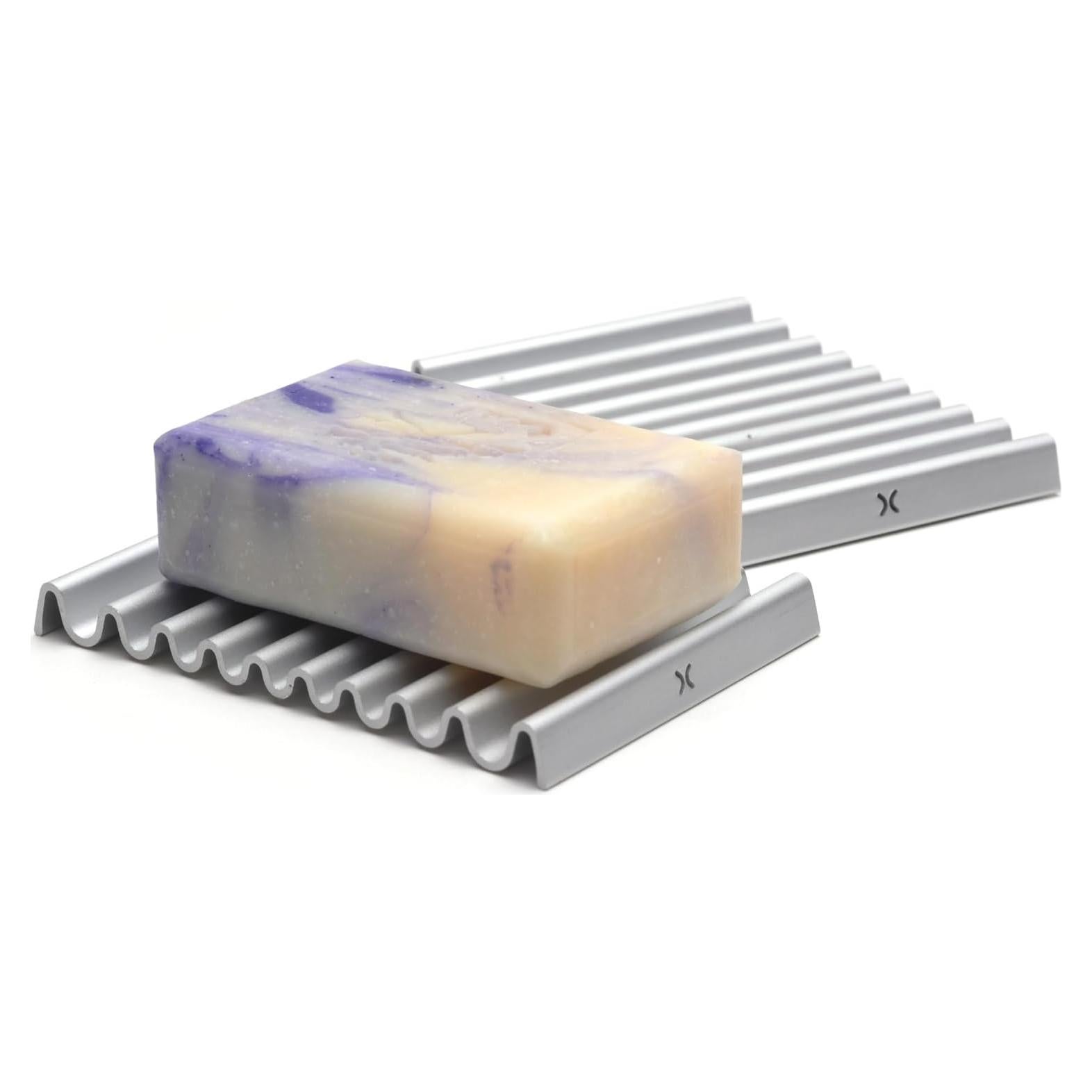 Jabonera de Aluminio Anodizado xympo - Paquete de 2, Antideslizante