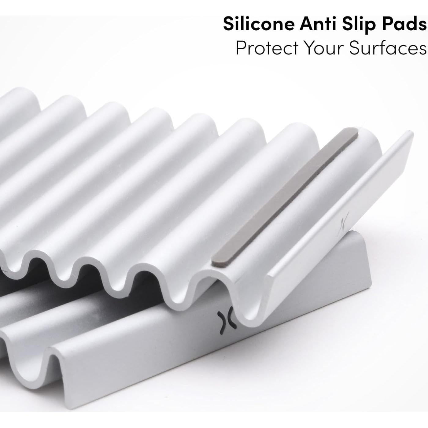 Jabonera de Aluminio Anodizado xympo - Paquete de 2, Antideslizante