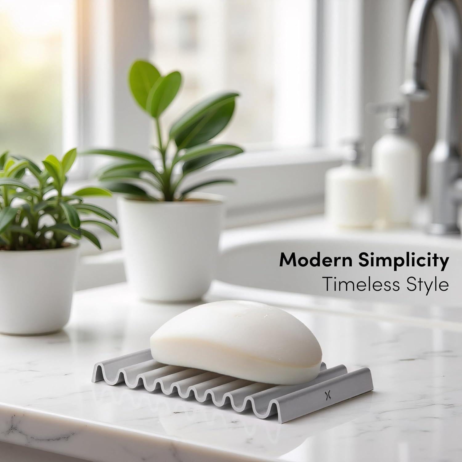 Jabonera de Aluminio Anodizado xympo - Paquete de 2, Antideslizante