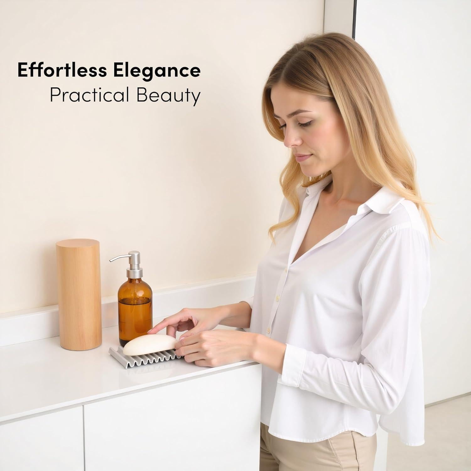 Jabonera de Aluminio Anodizado xympo - Paquete de 2, Antideslizante