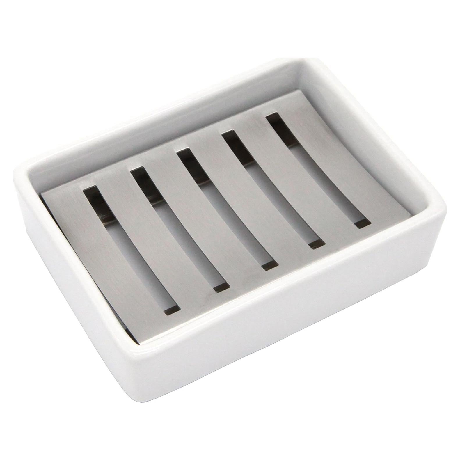 Plato de Jabón Cerámica y Acero Inoxidable Passionier