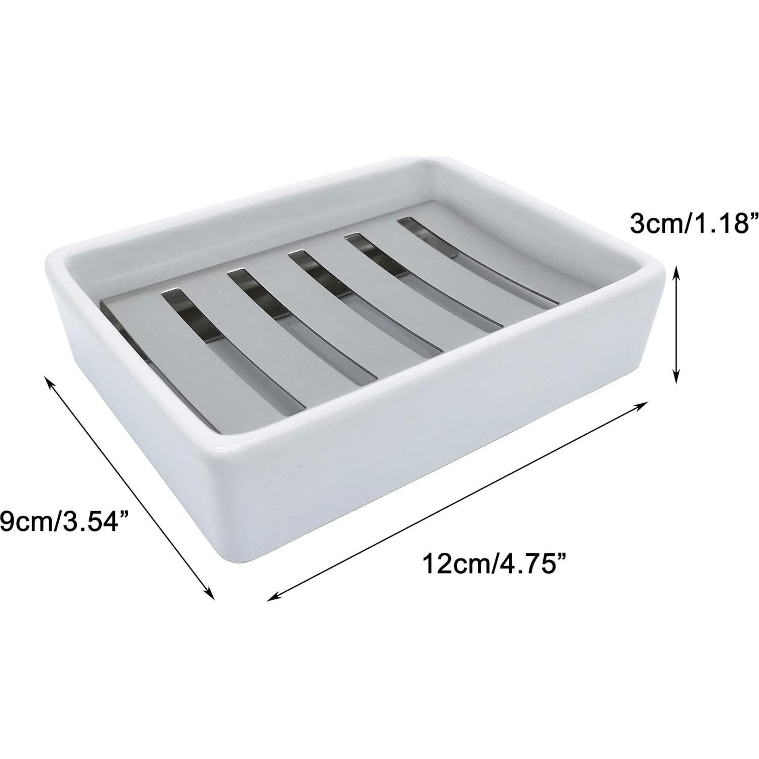 Plato de Jabón Cerámica y Acero Inoxidable Passionier