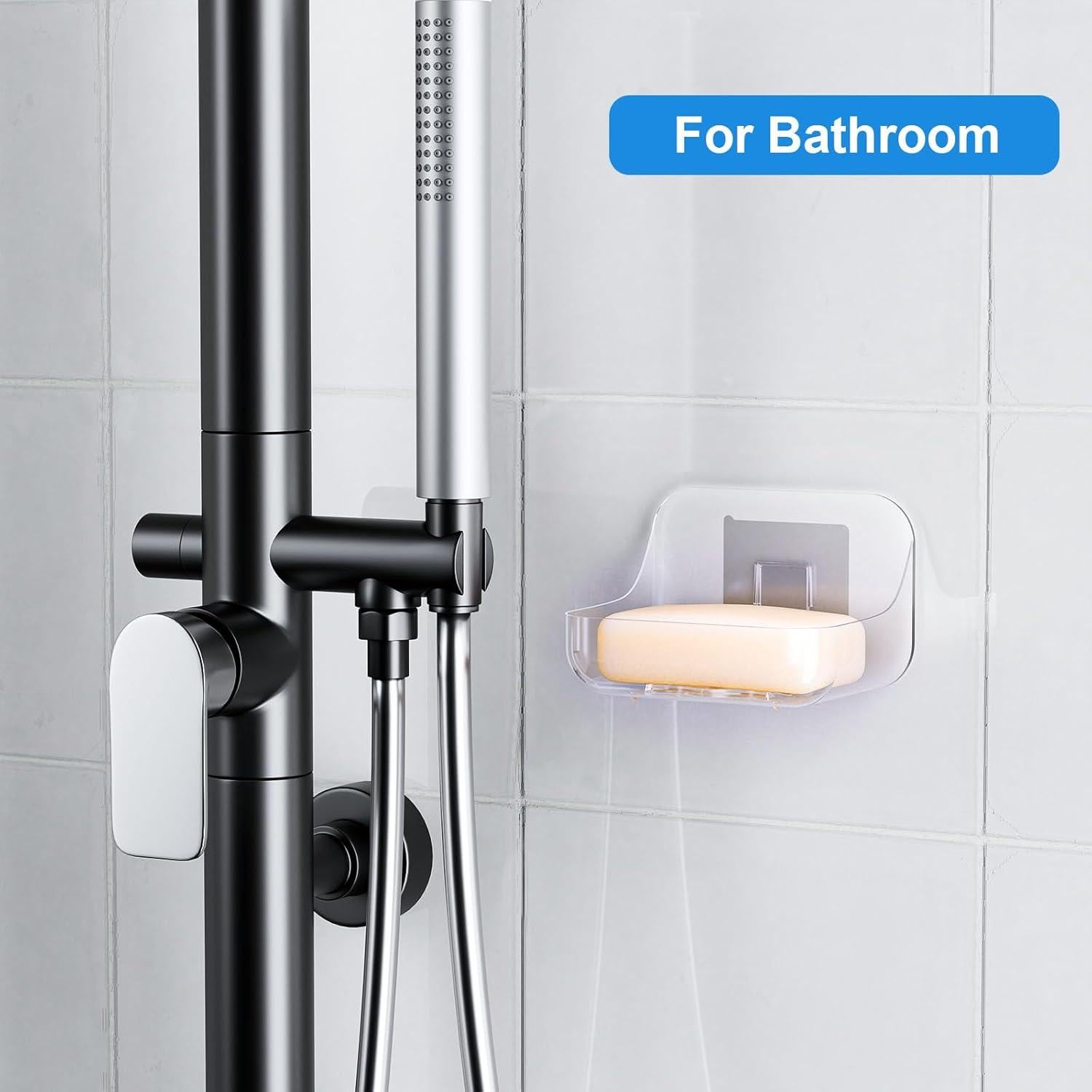 Plato de Jabón Acrílico Transparente FEPTUASE 2 Pcs Autodrenante