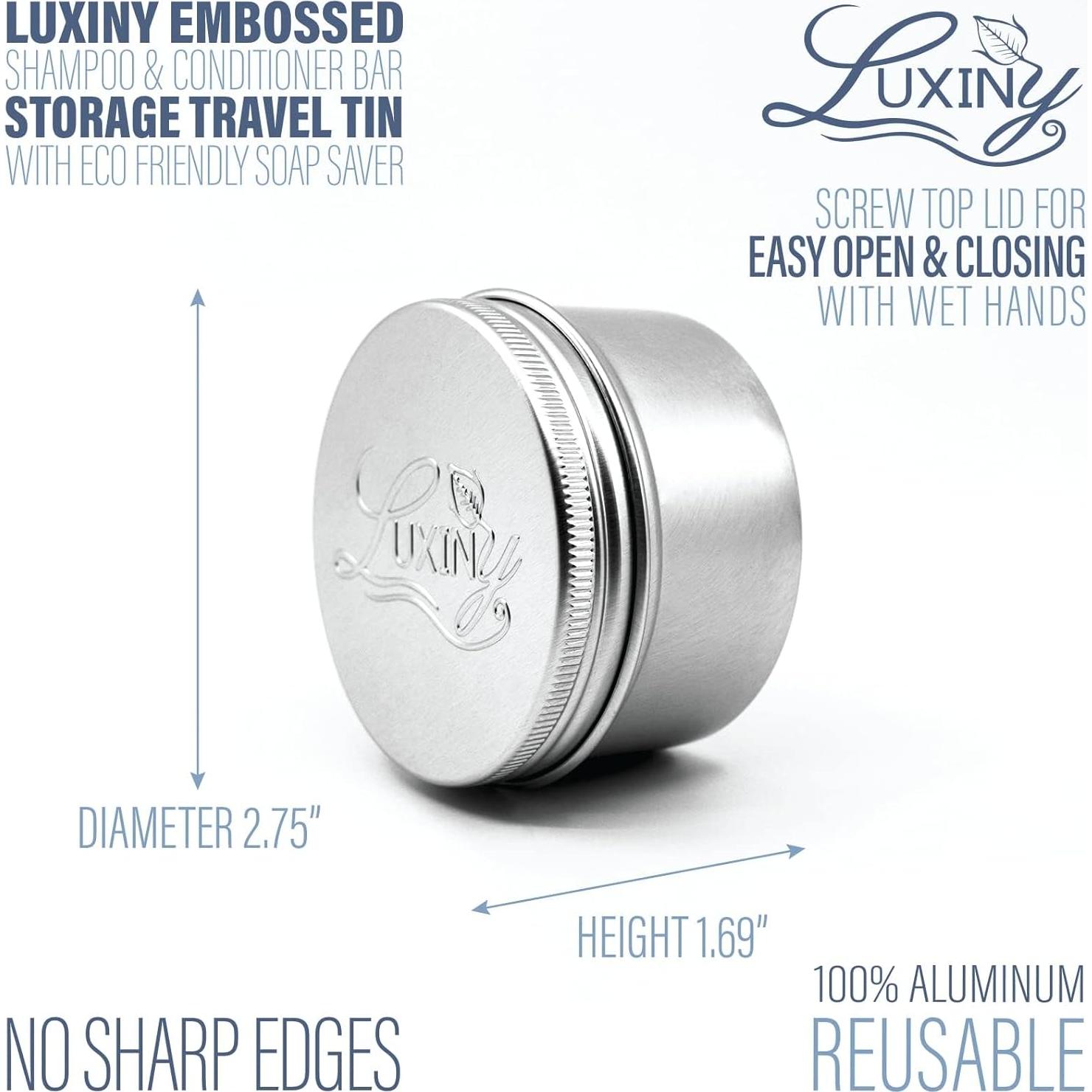 Contenedores de Jabón de Viaje Luxiny con Elevador - 2 Piezas