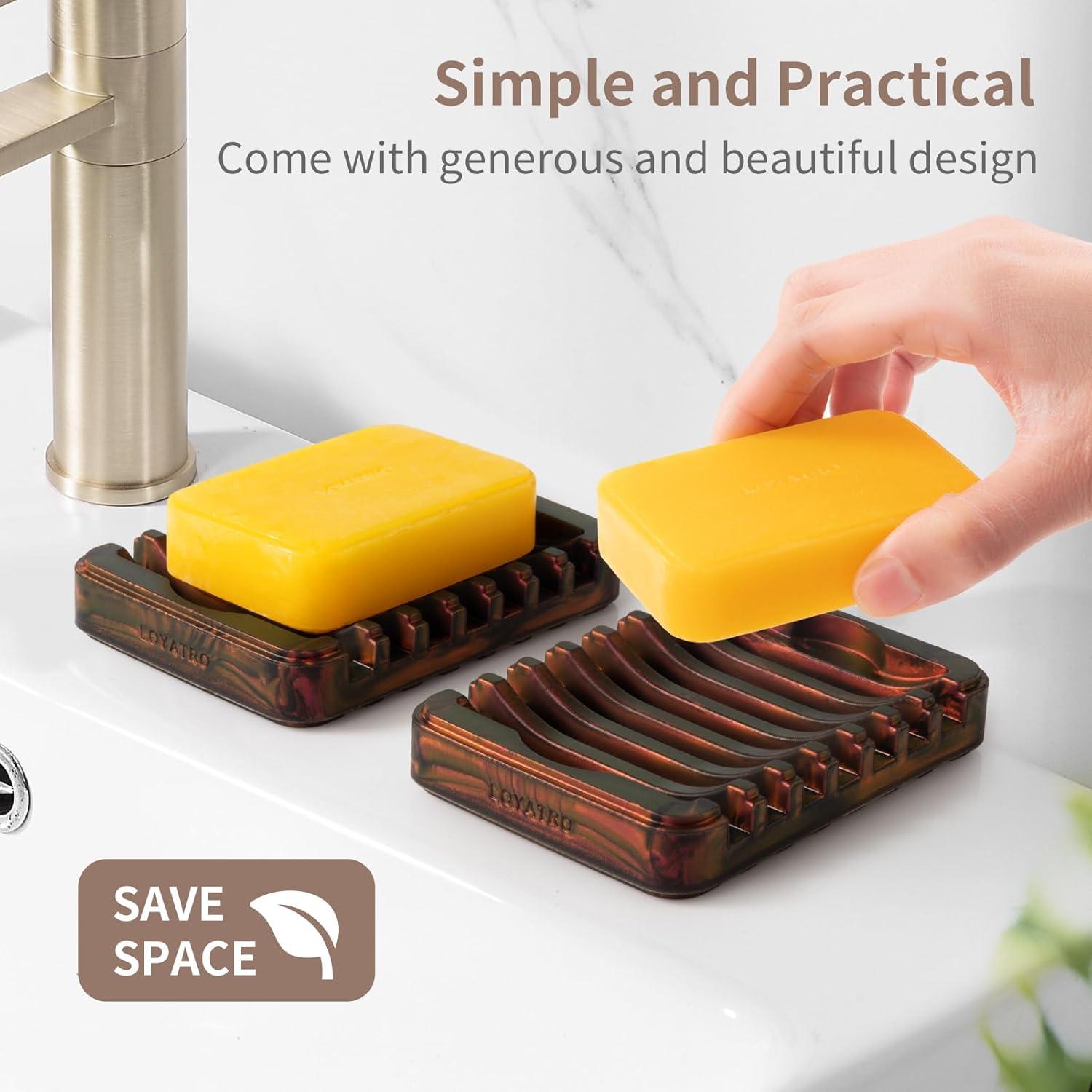 Soporte de Jabón en Barra LOYATRO Silicona Rojo 11x8 cm