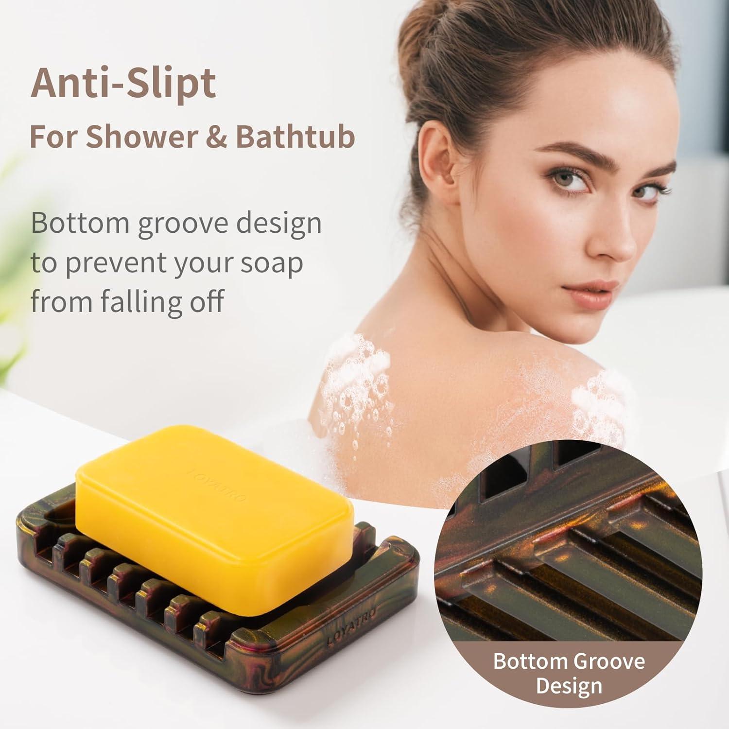 Soporte de Jabón en Barra LOYATRO Silicona Rojo 11x8 cm