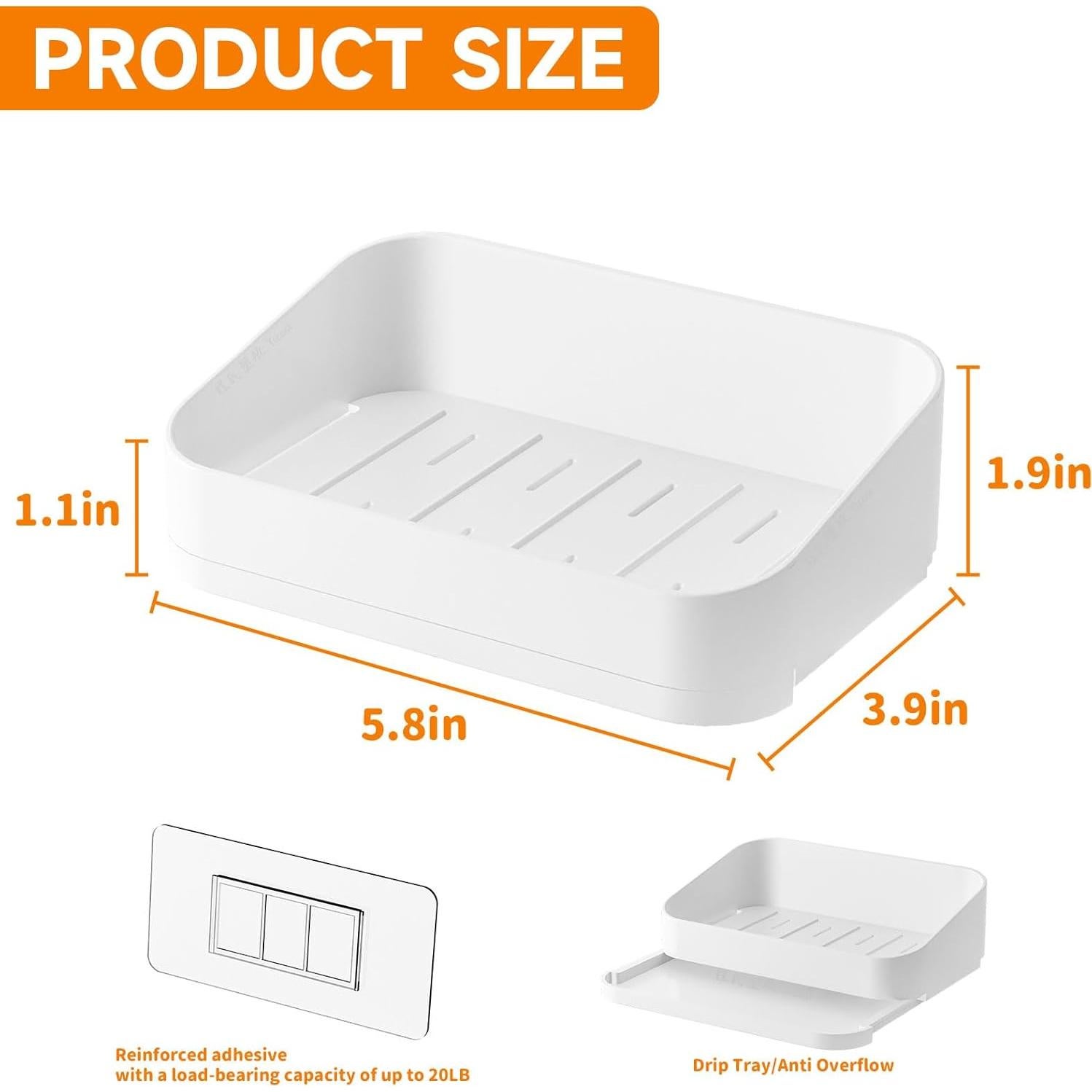 Soporte Adhesivo para Jabón en Barra SuoXing - 2 Piezas