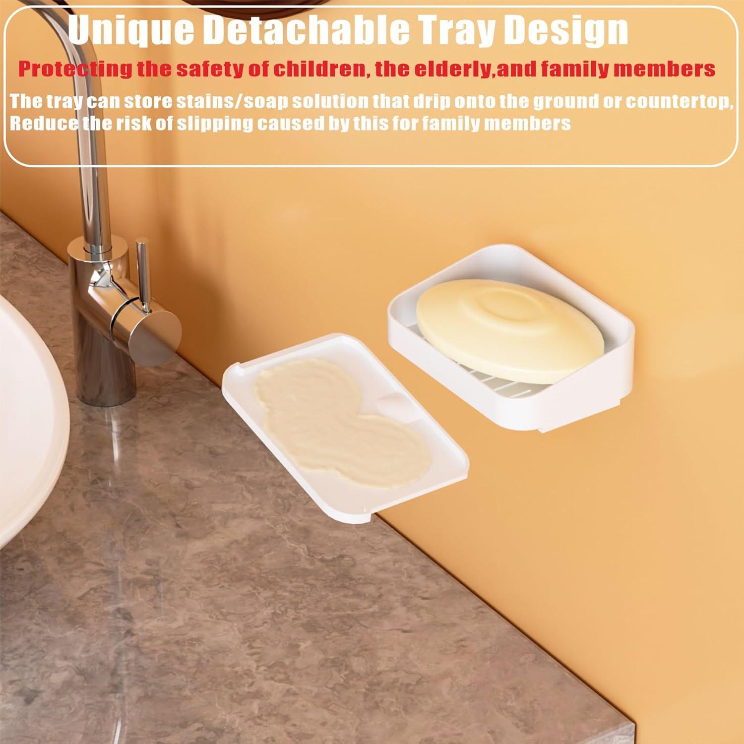 Soporte Adhesivo para Jabón en Barra SuoXing - 2 Piezas