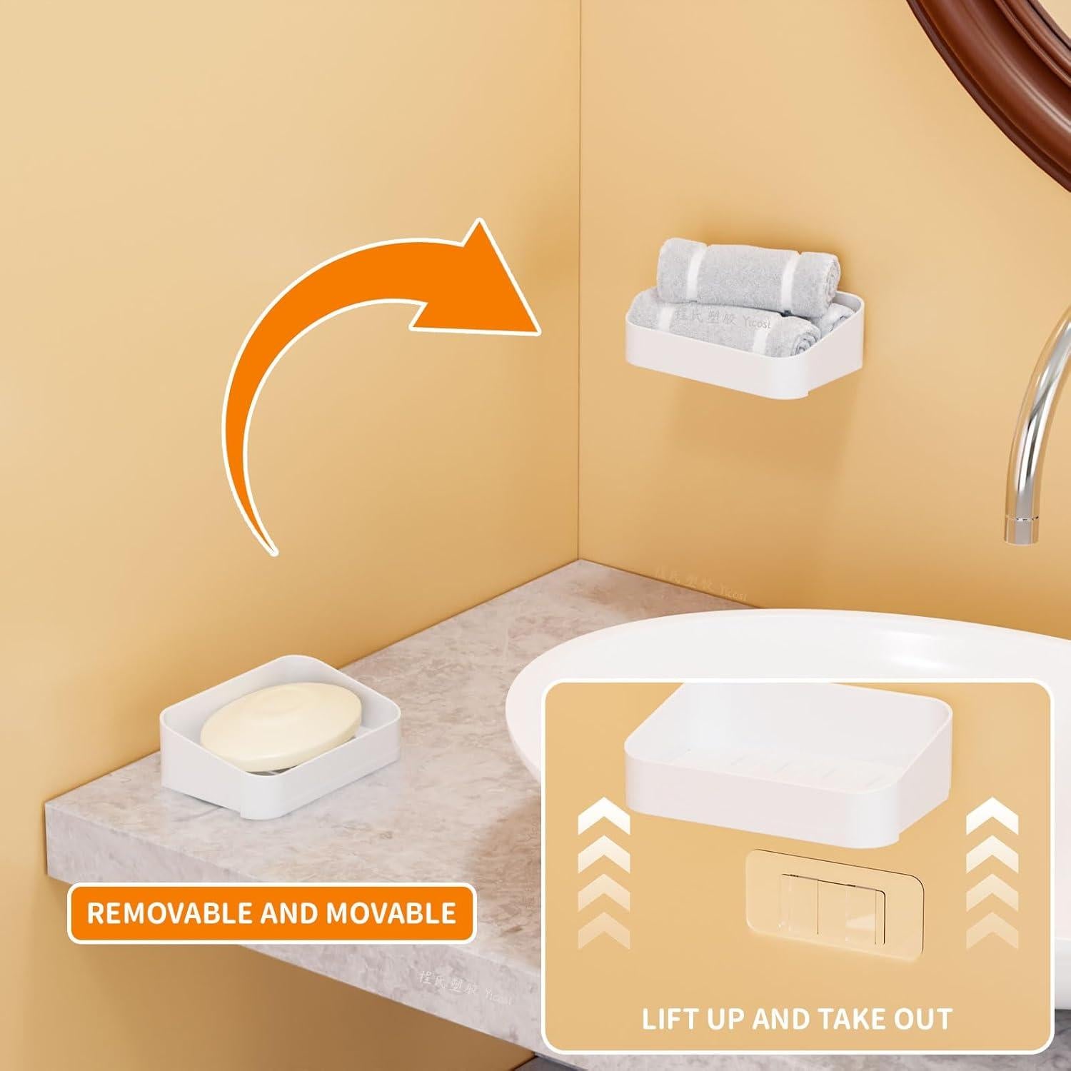 Soporte Adhesivo para Jabón en Barra SuoXing - 2 Piezas