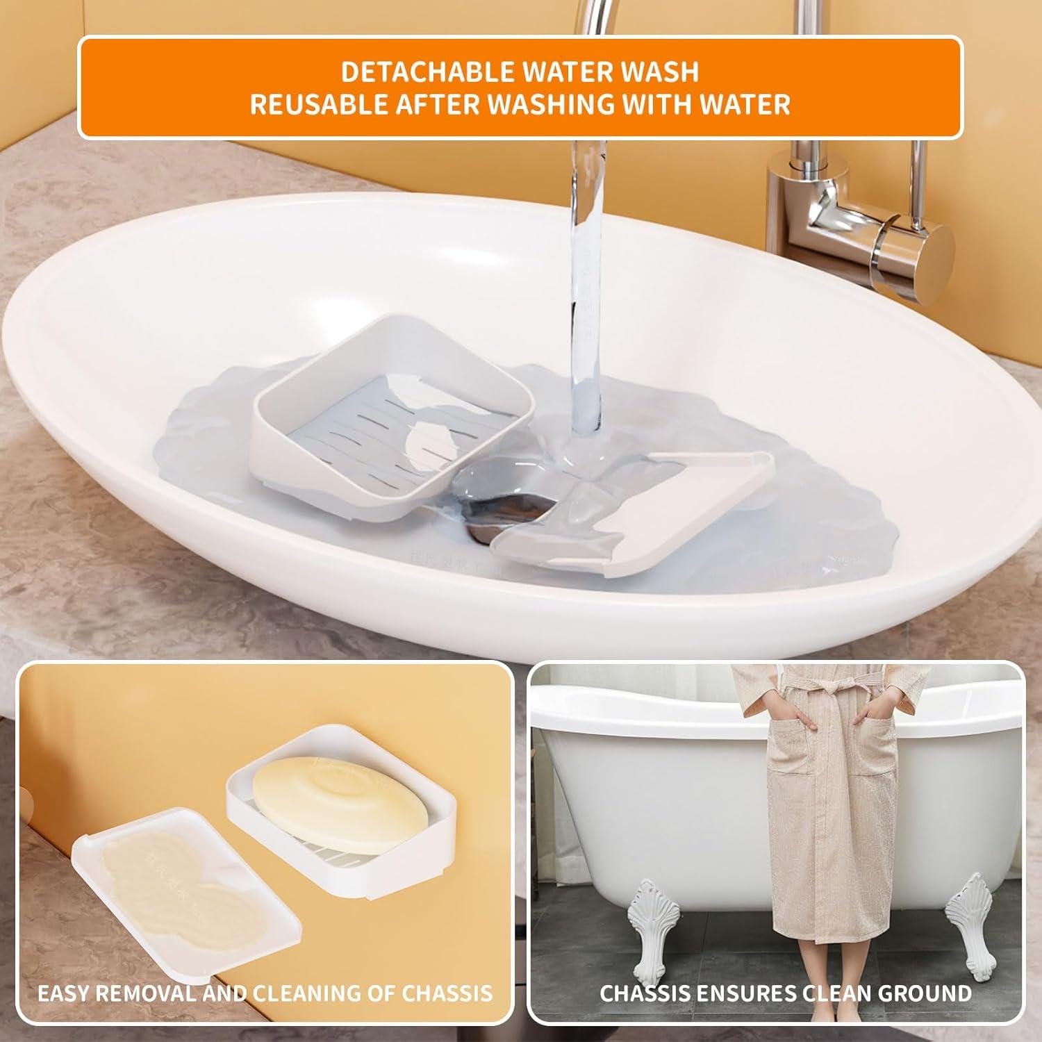 Soporte Adhesivo para Jabón en Barra SuoXing - 2 Piezas