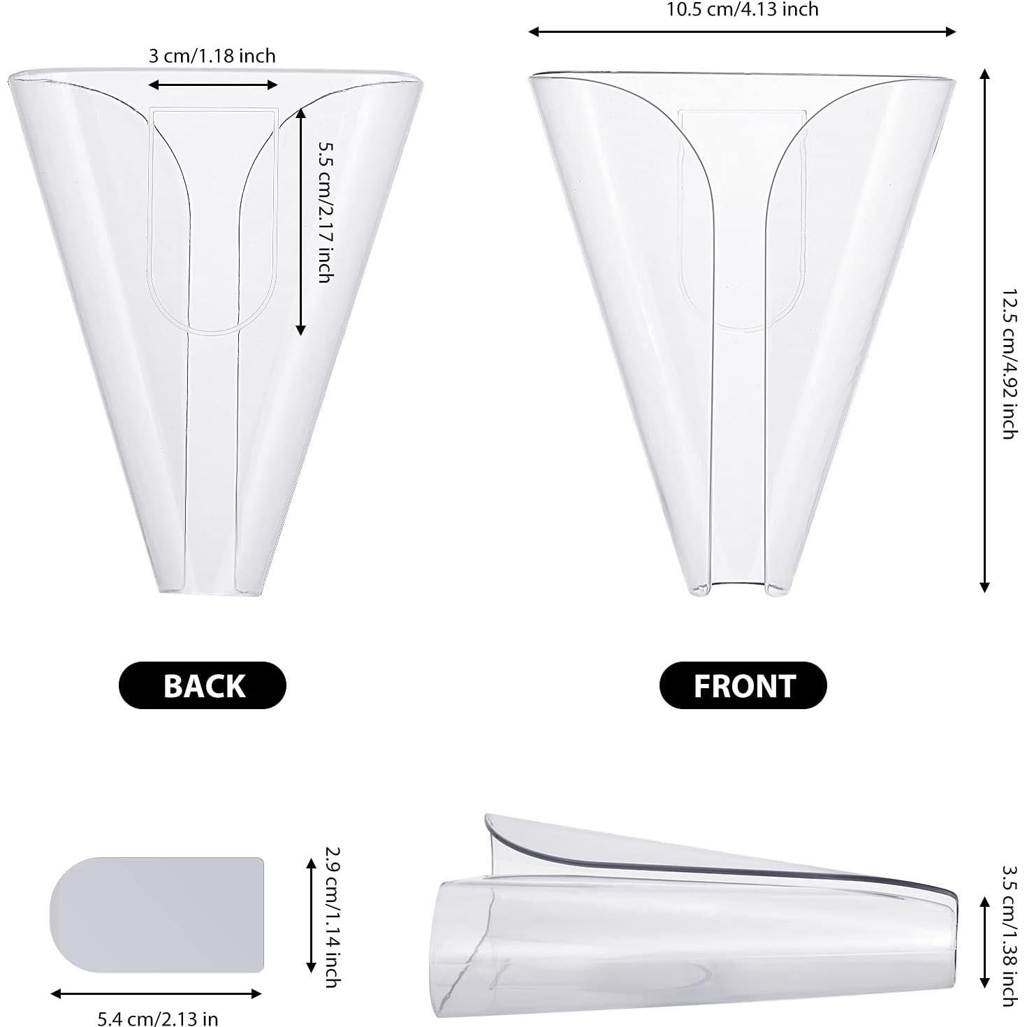 Soporte de Jabón Montado en Pared CHENGU 2 Pcs Transparente