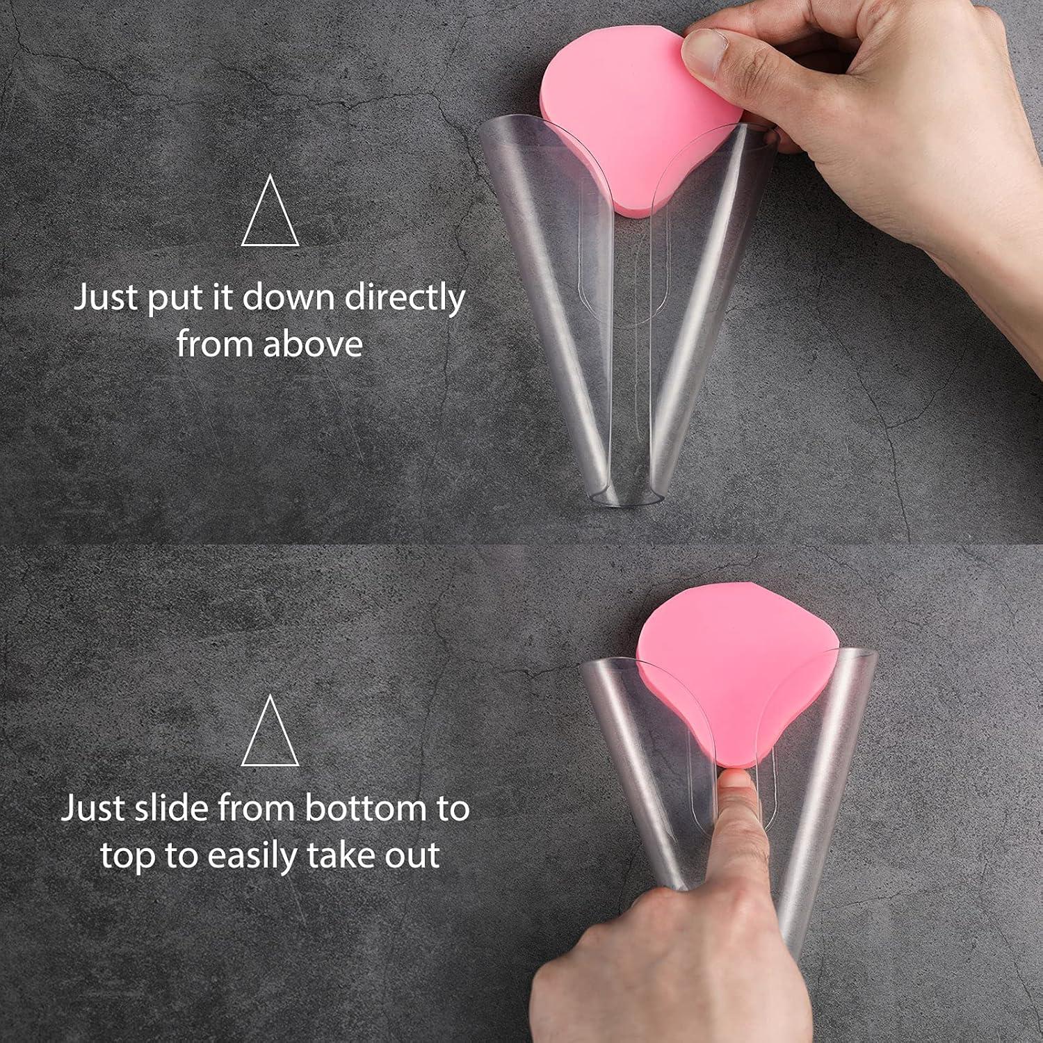 Soporte de Jabón Montado en Pared CHENGU 2 Pcs Transparente