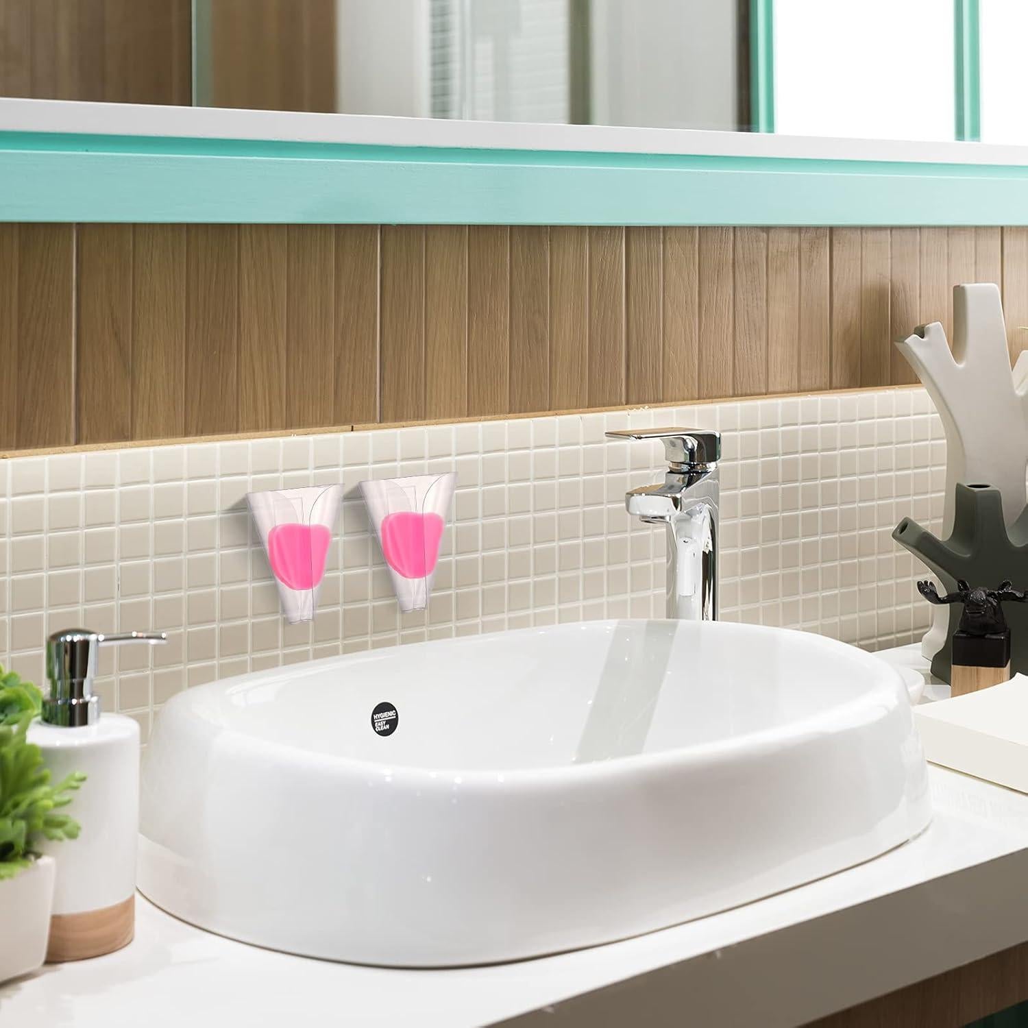 Soporte de Jabón Montado en Pared CHENGU 2 Pcs Transparente