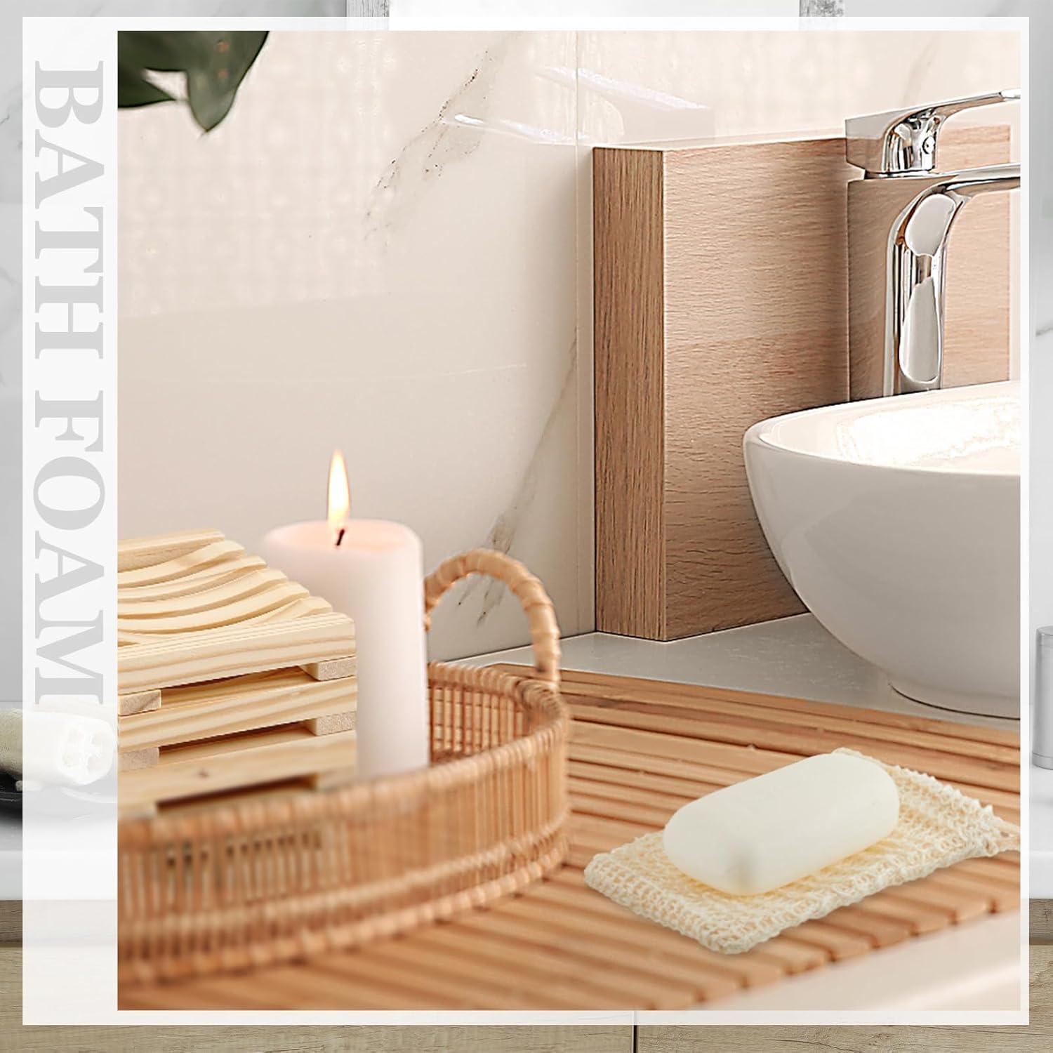 Kit de Jabón Umigy 40 Pcs: 30 Bolsas Sisal y 10 Soportes Madera