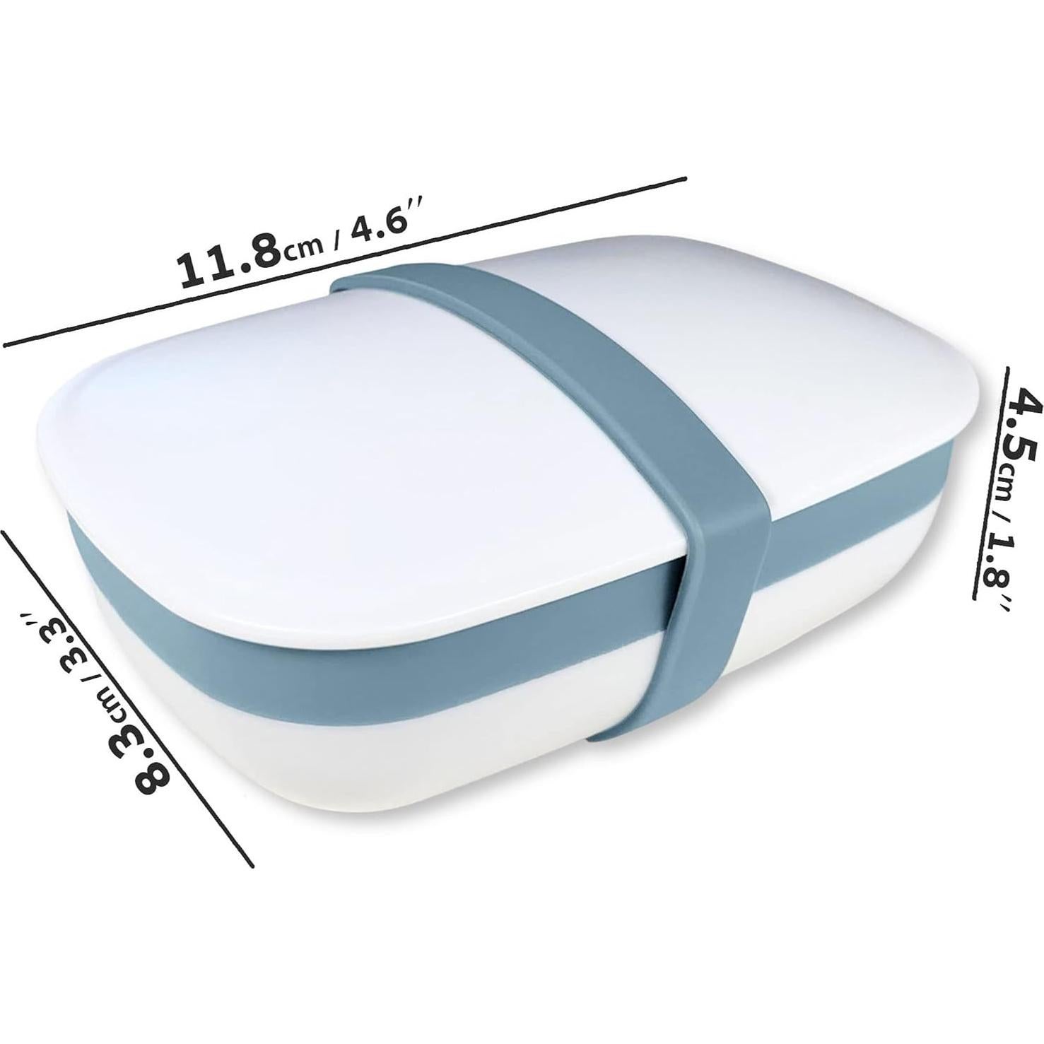 2 Pack Porta Jabones de Viaje Kiasona con Alfombrillas y Banda