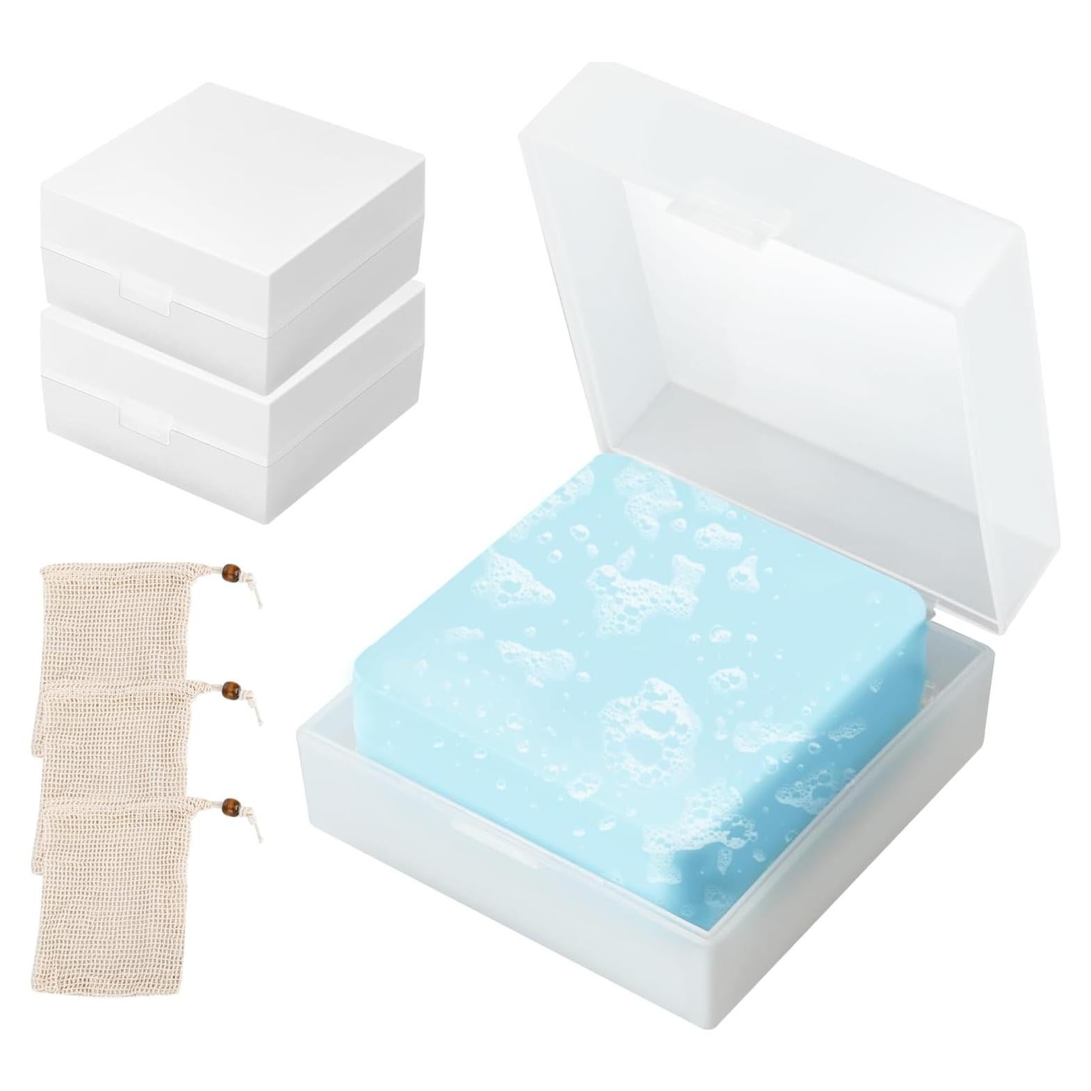 Estuche de Jabón de Viaje Qiuruoo - 3 Piezas, Drenaje