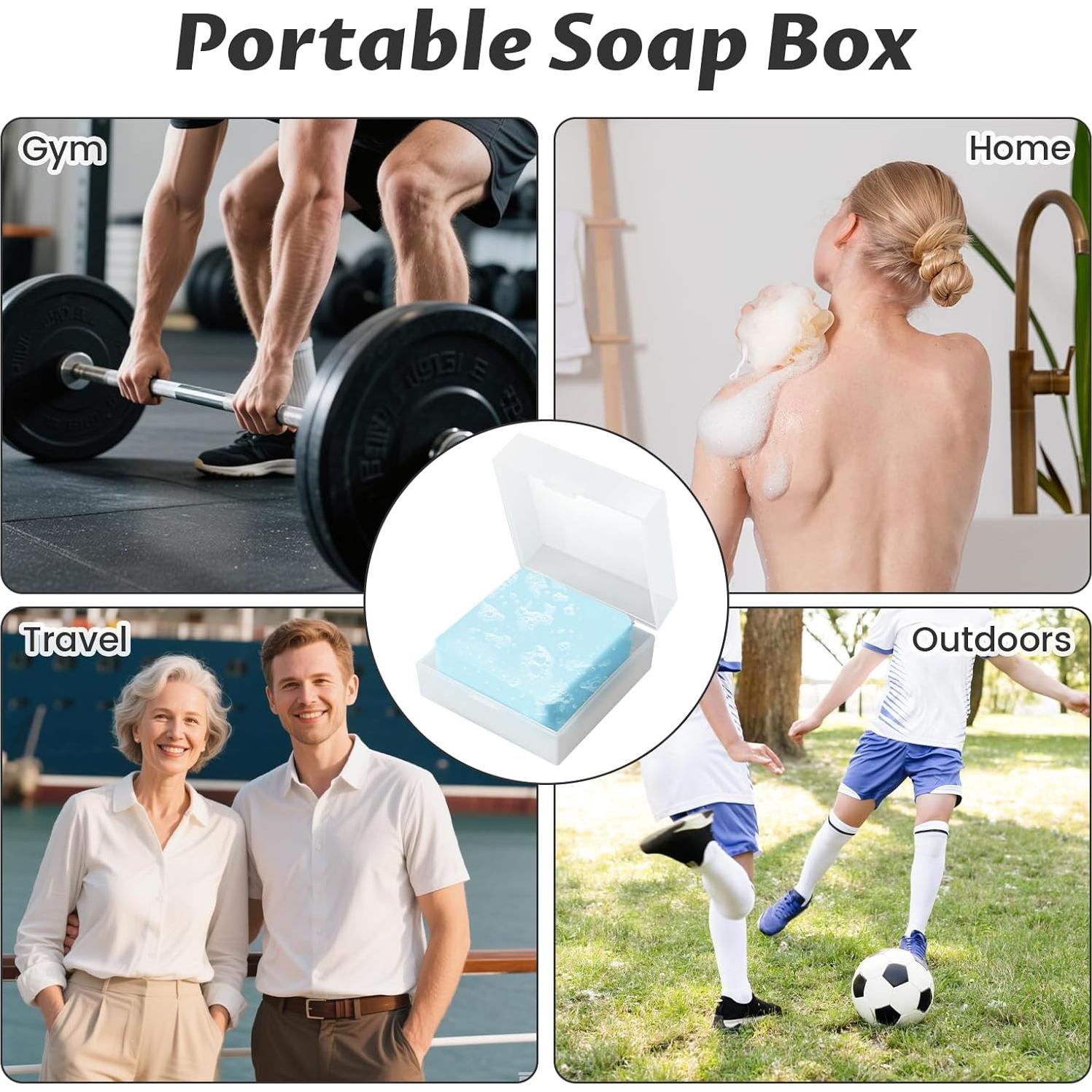 Estuche de Jabón de Viaje Qiuruoo - 3 Piezas, Drenaje